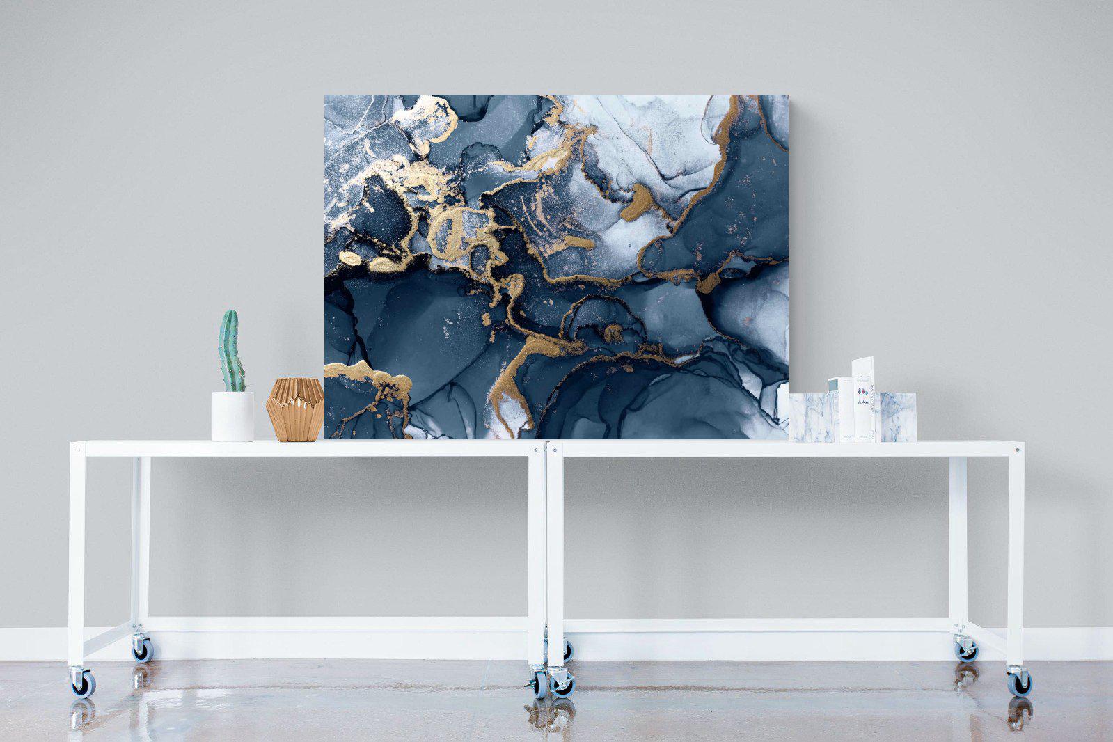 Indigo Ink-Wall_Art-120 x 90cm-Mounted Canvas-No Frame-Pixalot