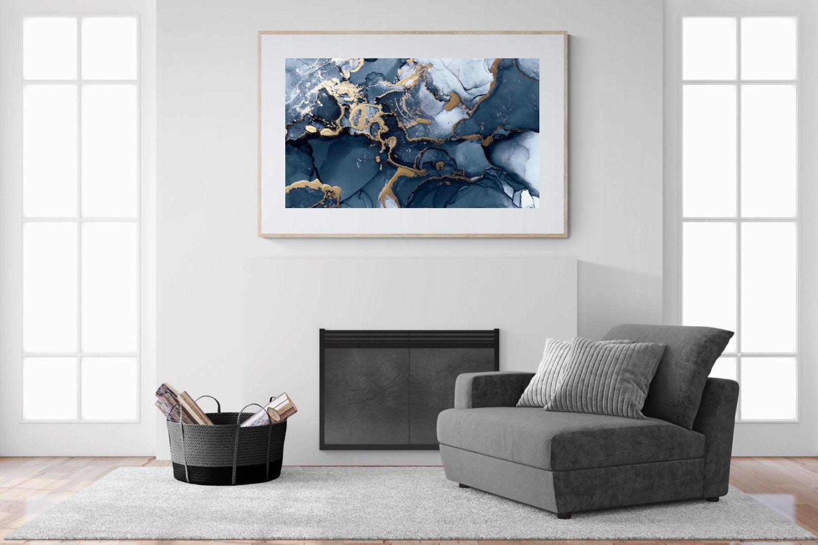 Indigo Ink-Wall_Art-150 x 100cm-Framed Print-Wood-Pixalot