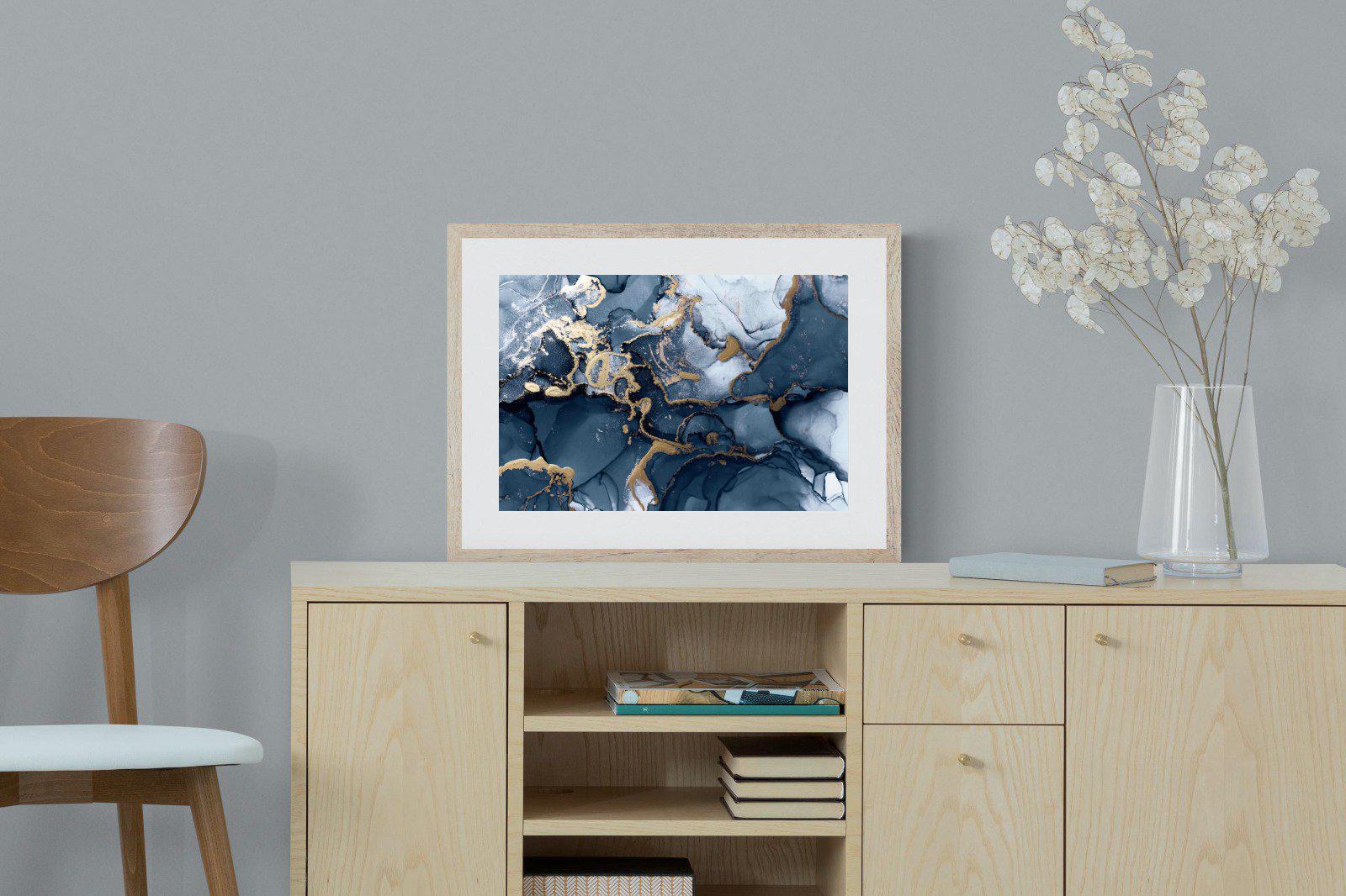 Indigo Ink-Wall_Art-60 x 45cm-Framed Print-Wood-Pixalot