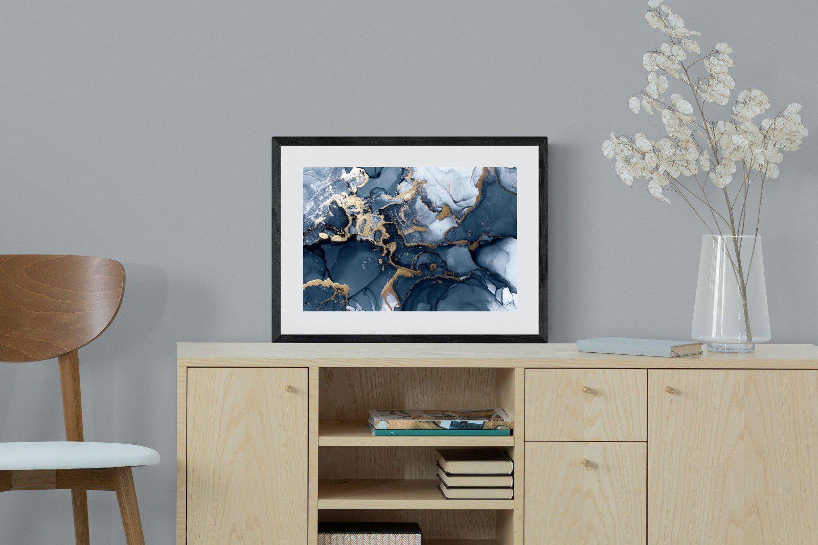 Indigo Ink-Wall_Art-60 x 45cm-Framed Print-Black-Pixalot
