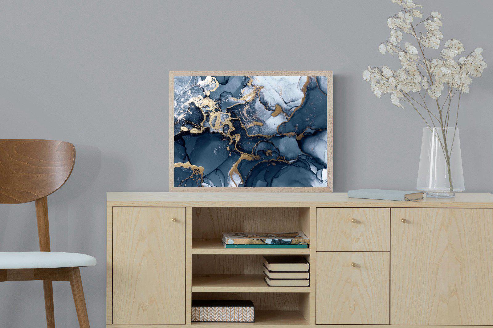 Indigo Ink-Wall_Art-60 x 45cm-Mounted Canvas-Wood-Pixalot