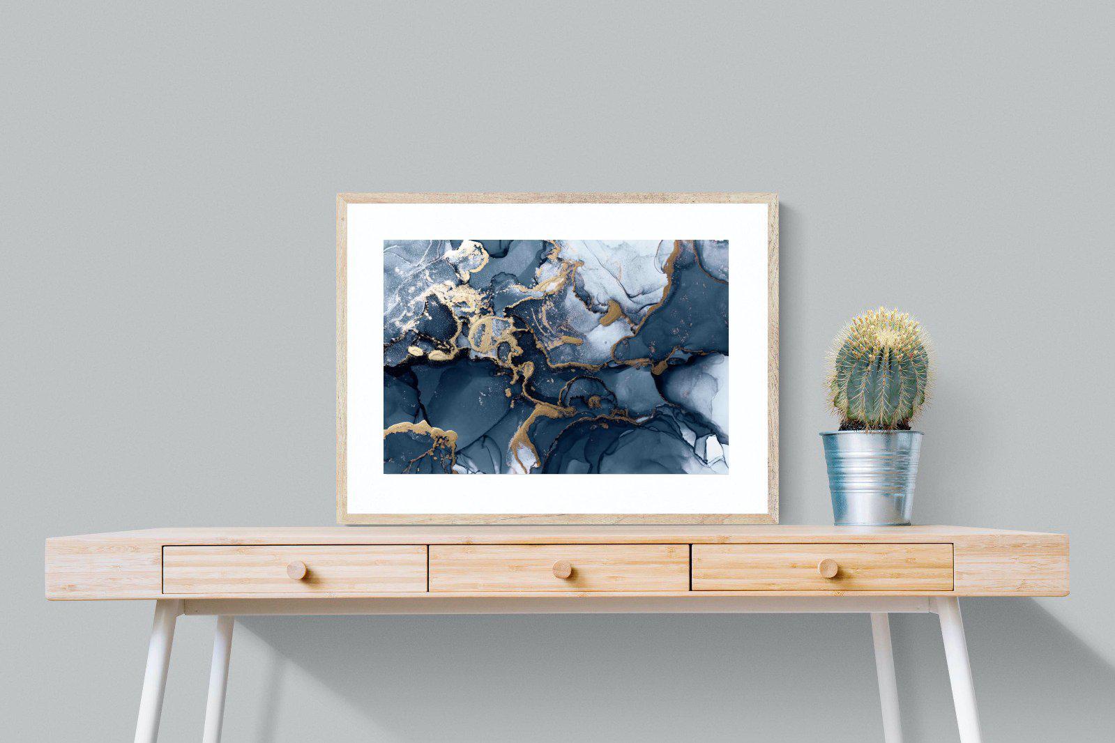 Indigo Ink-Wall_Art-80 x 60cm-Framed Print-Wood-Pixalot