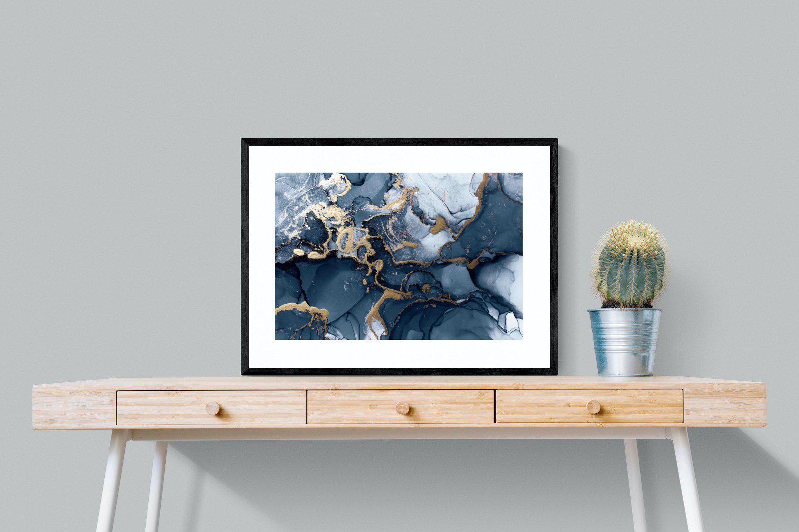 Indigo Ink-Wall_Art-80 x 60cm-Framed Print-Black-Pixalot