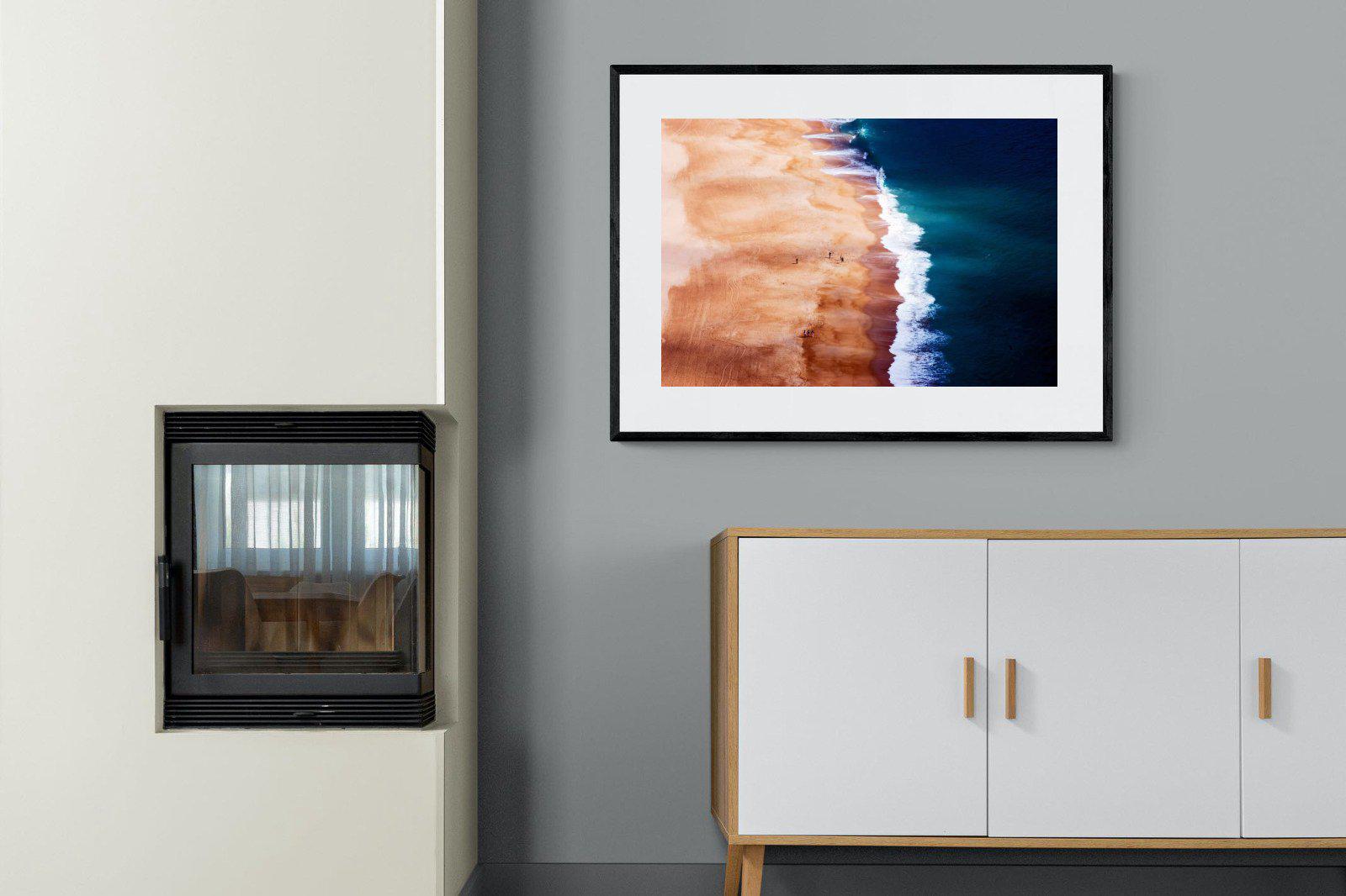 Indigo Ocean-Wall_Art-100 x 75cm-Framed Print-Black-Pixalot