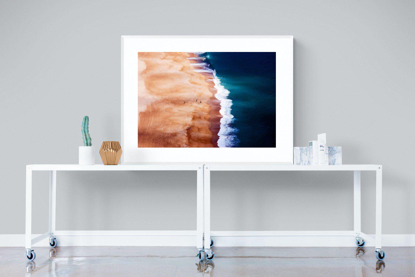 Indigo Ocean-Wall_Art-120 x 90cm-Framed Print-White-Pixalot