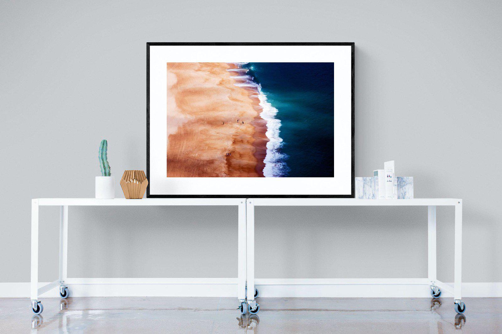 Indigo Ocean-Wall_Art-120 x 90cm-Framed Print-Black-Pixalot