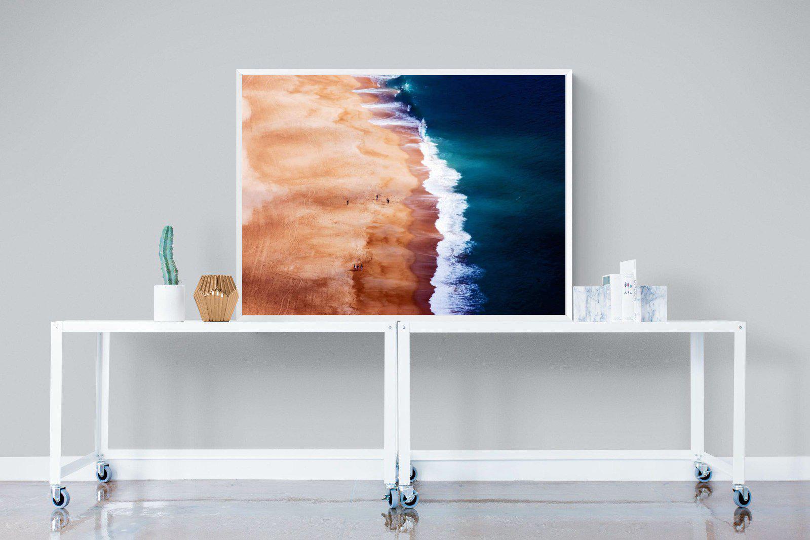 Indigo Ocean-Wall_Art-120 x 90cm-Mounted Canvas-White-Pixalot
