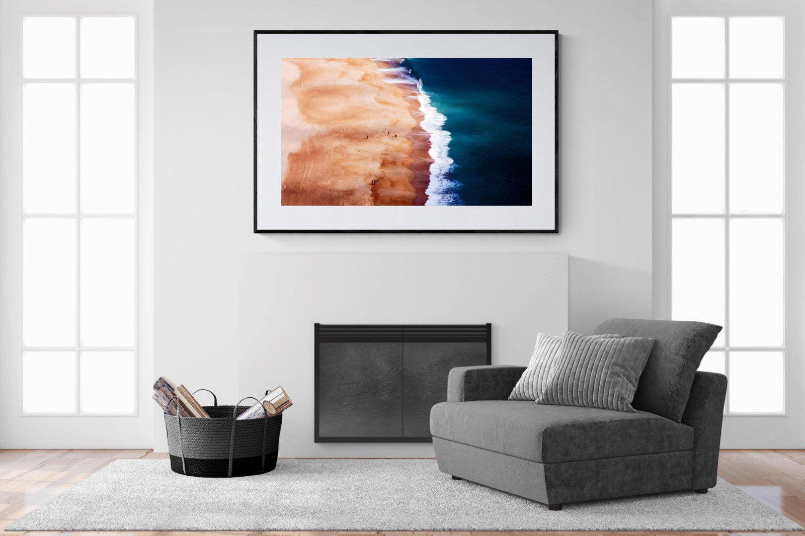 Indigo Ocean-Wall_Art-150 x 100cm-Framed Print-Black-Pixalot