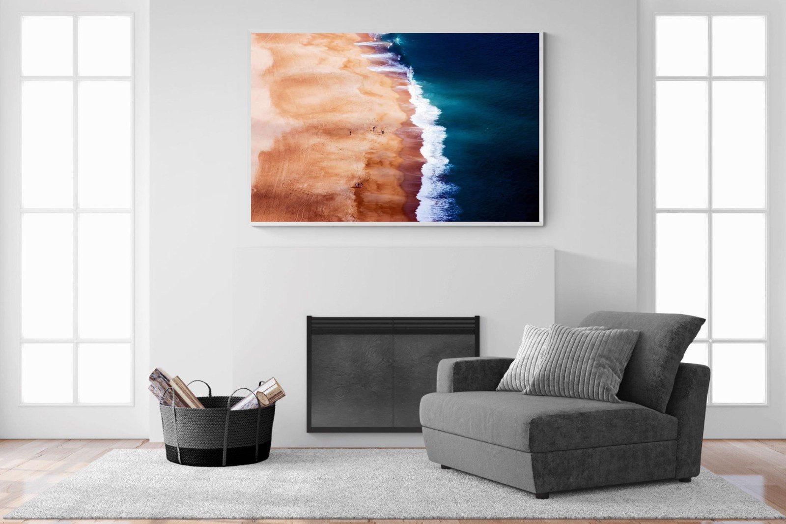 Indigo Ocean-Wall_Art-150 x 100cm-Mounted Canvas-White-Pixalot