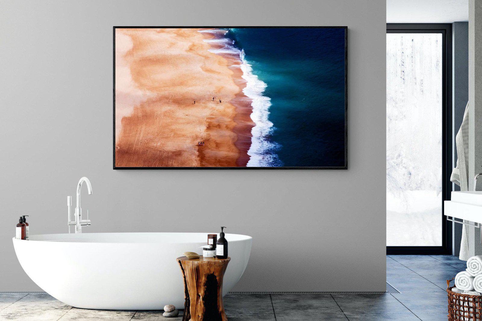 Indigo Ocean-Wall_Art-180 x 110cm-Mounted Canvas-Black-Pixalot
