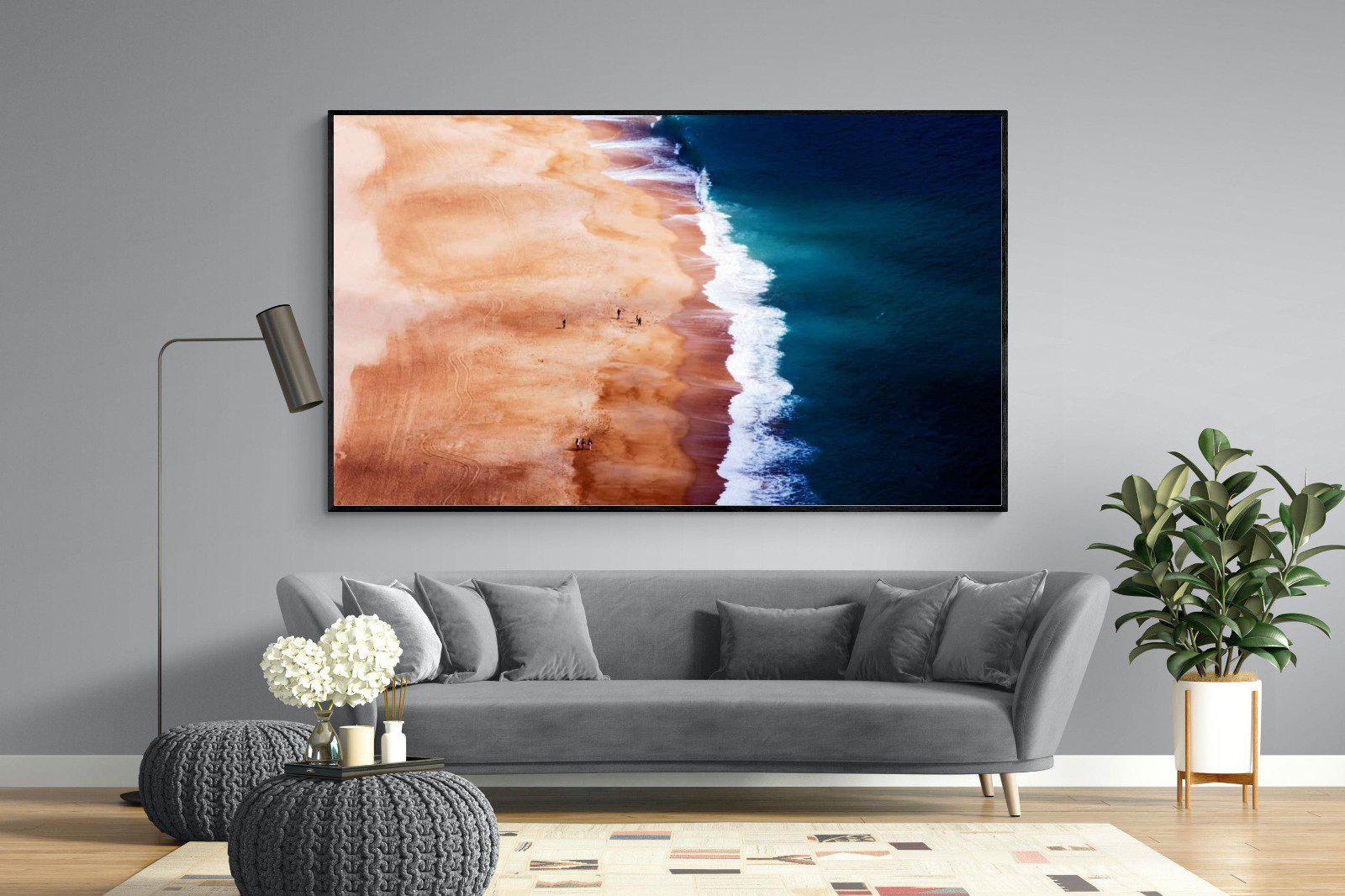 Indigo Ocean-Wall_Art-220 x 130cm-Mounted Canvas-Black-Pixalot