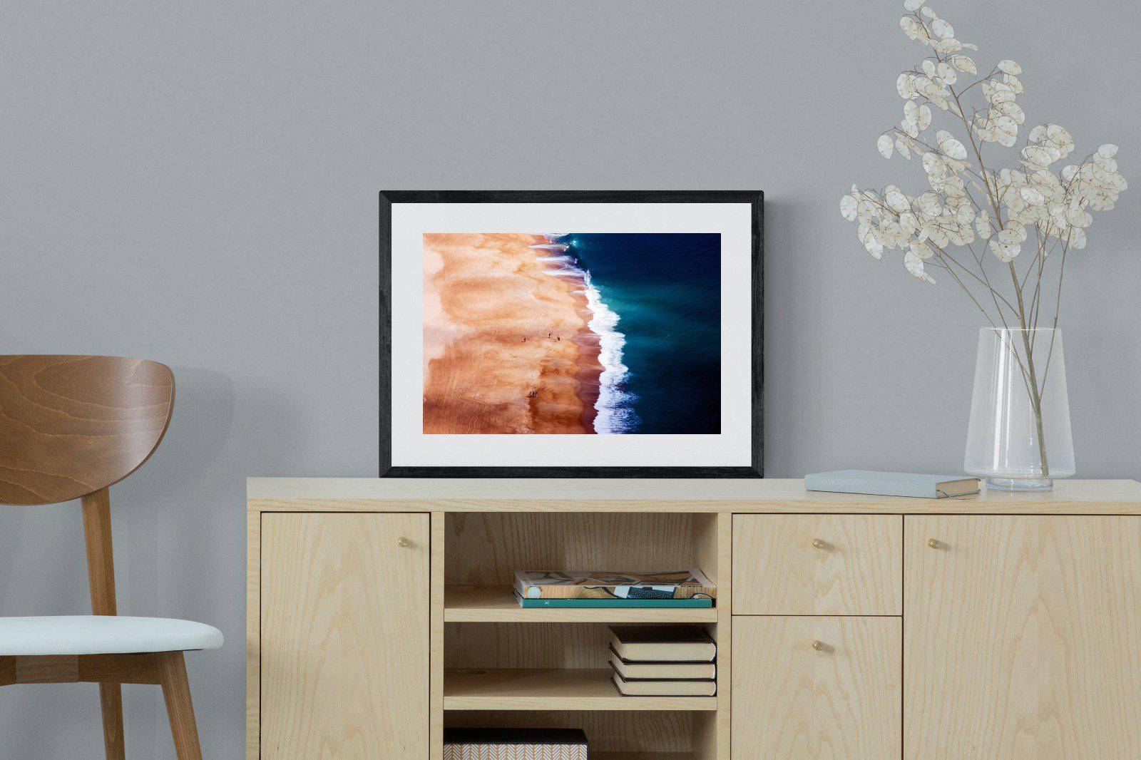 Indigo Ocean-Wall_Art-60 x 45cm-Framed Print-Black-Pixalot