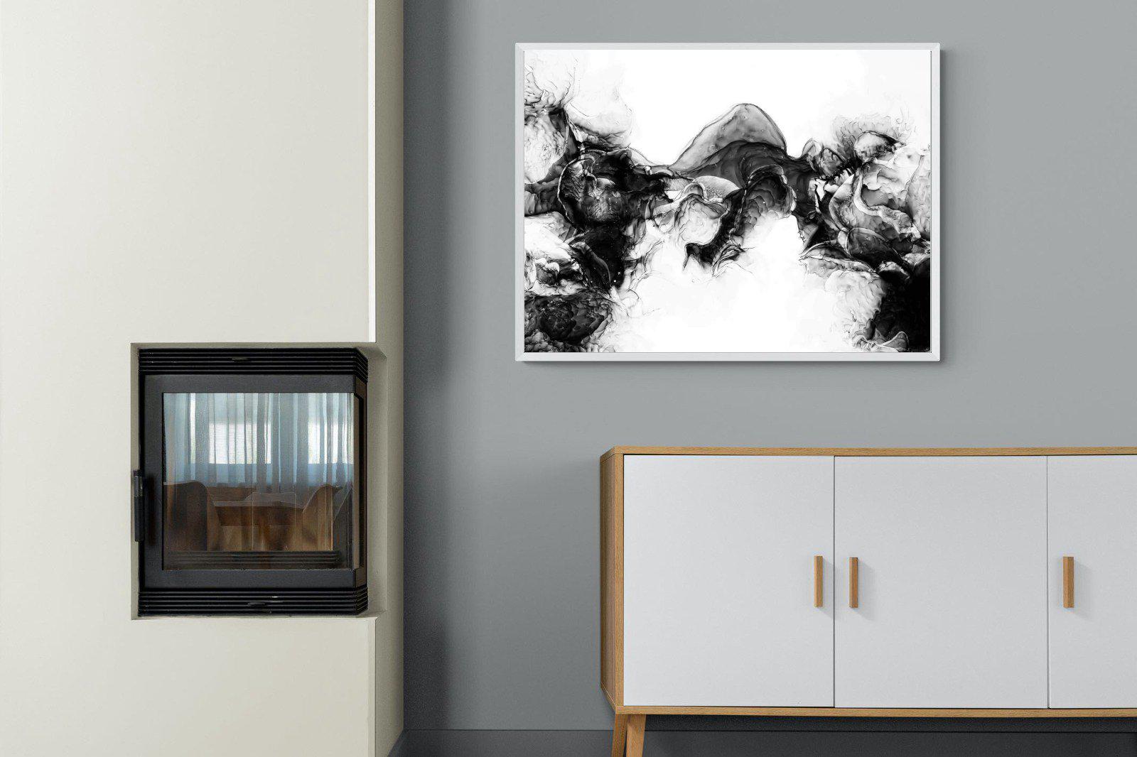 Ink Cloud-Wall_Art-100 x 75cm-Mounted Canvas-White-Pixalot