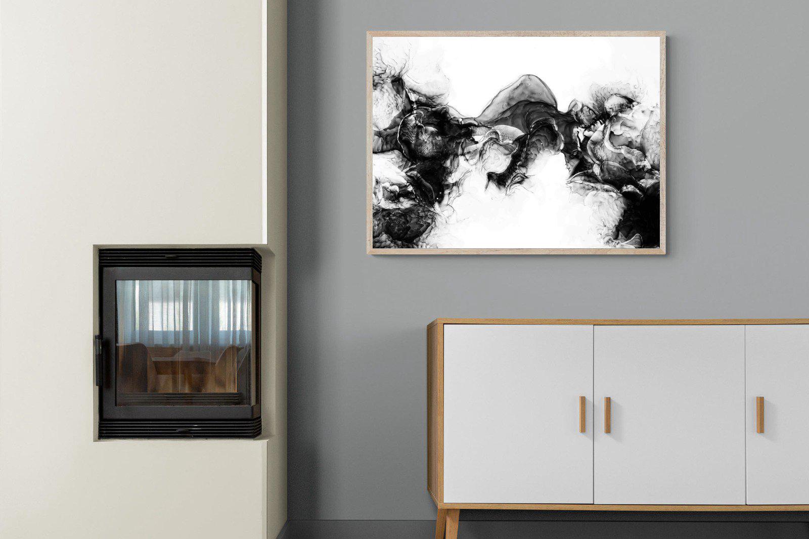 Ink Cloud-Wall_Art-100 x 75cm-Mounted Canvas-Wood-Pixalot
