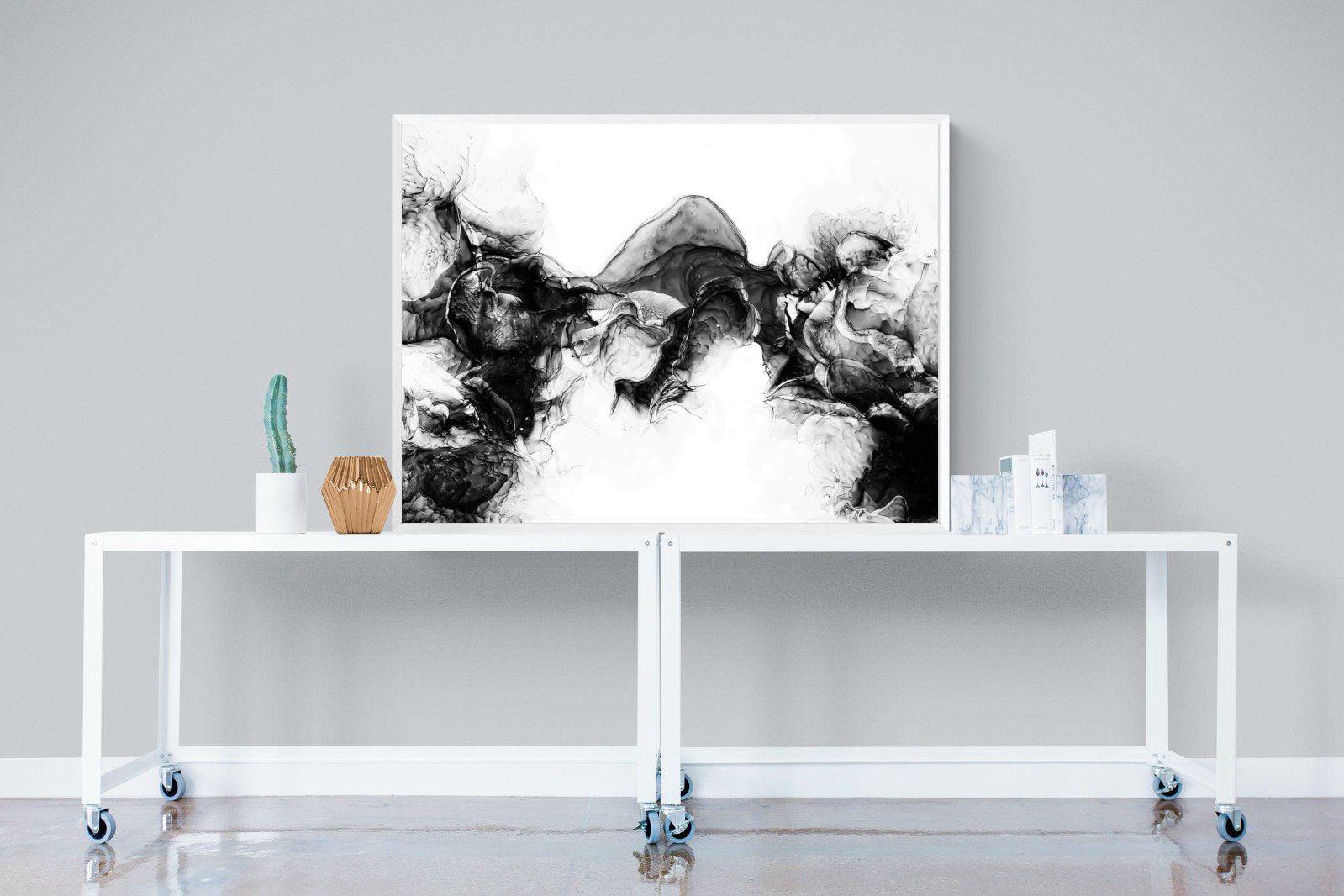 Ink Cloud-Wall_Art-120 x 90cm-Mounted Canvas-White-Pixalot