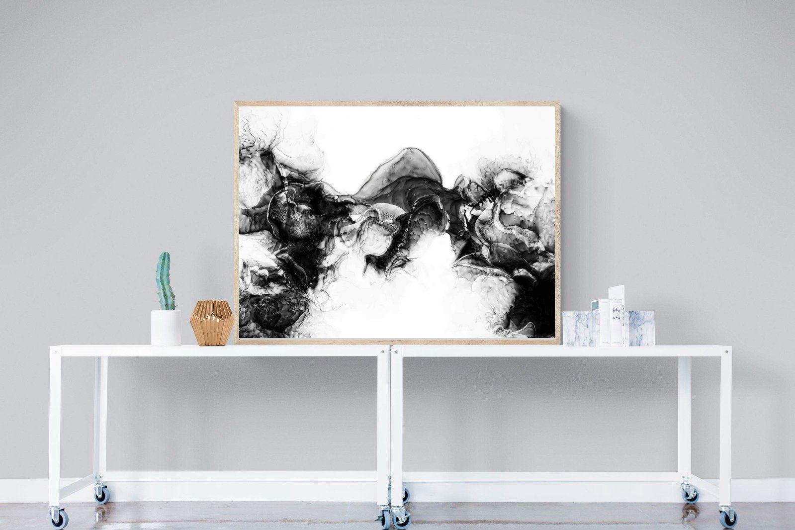 Ink Cloud-Wall_Art-120 x 90cm-Mounted Canvas-Wood-Pixalot