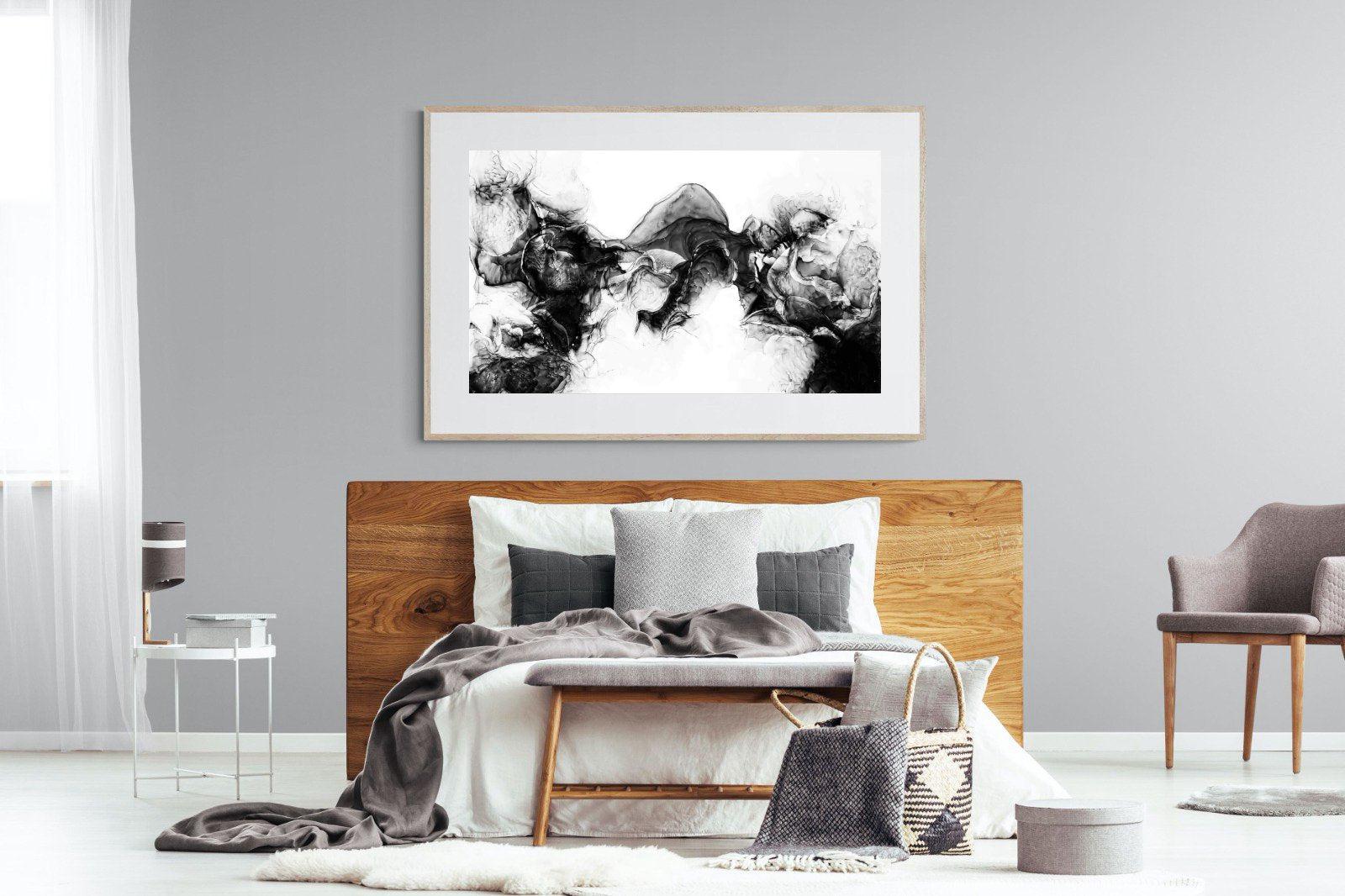 Ink Cloud-Wall_Art-150 x 100cm-Framed Print-Wood-Pixalot