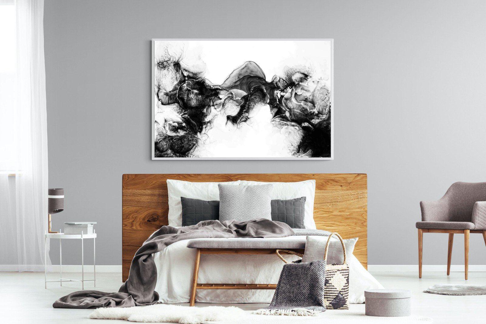 Ink Cloud-Wall_Art-150 x 100cm-Mounted Canvas-White-Pixalot