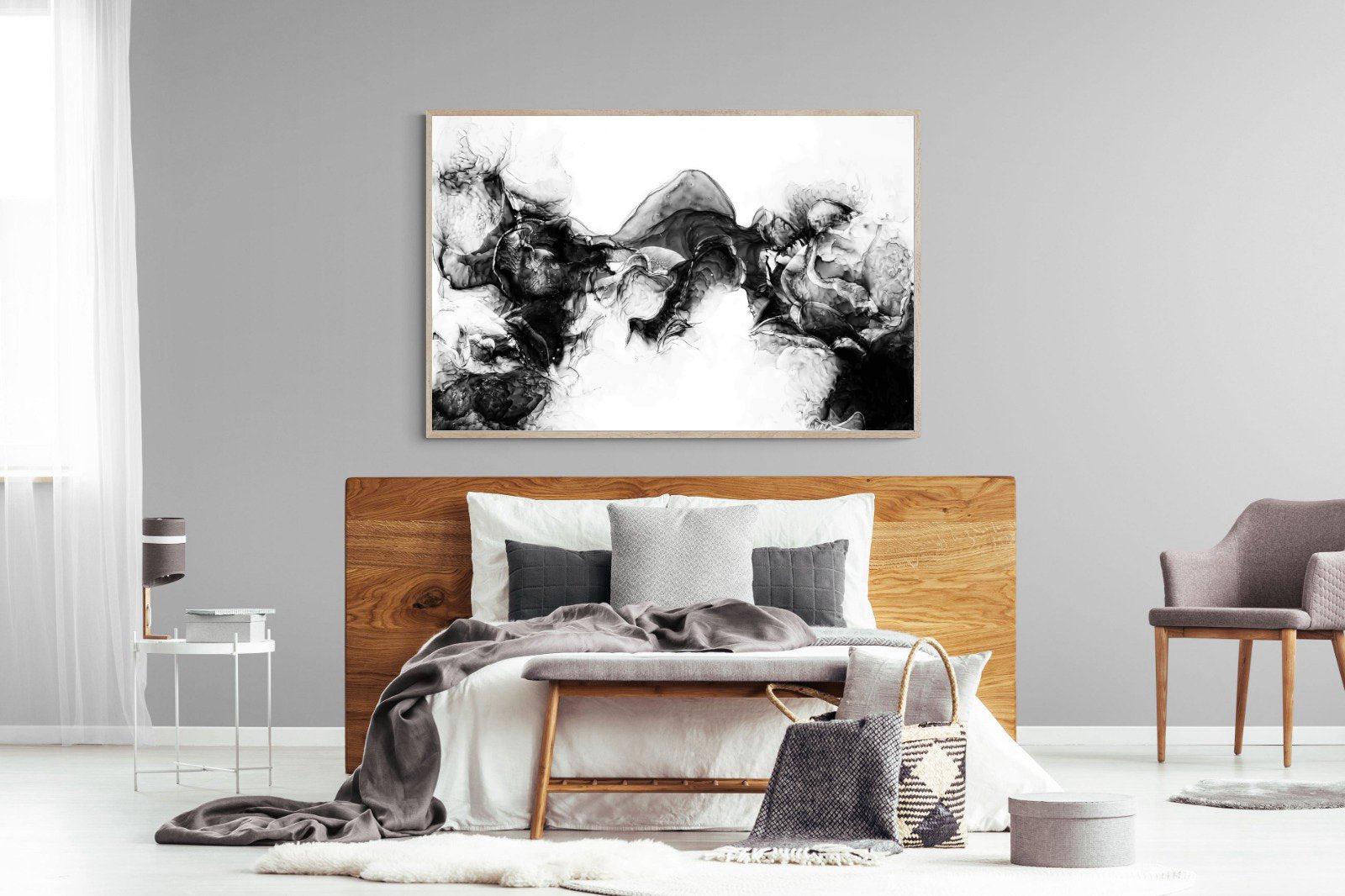 Ink Cloud-Wall_Art-150 x 100cm-Mounted Canvas-Wood-Pixalot