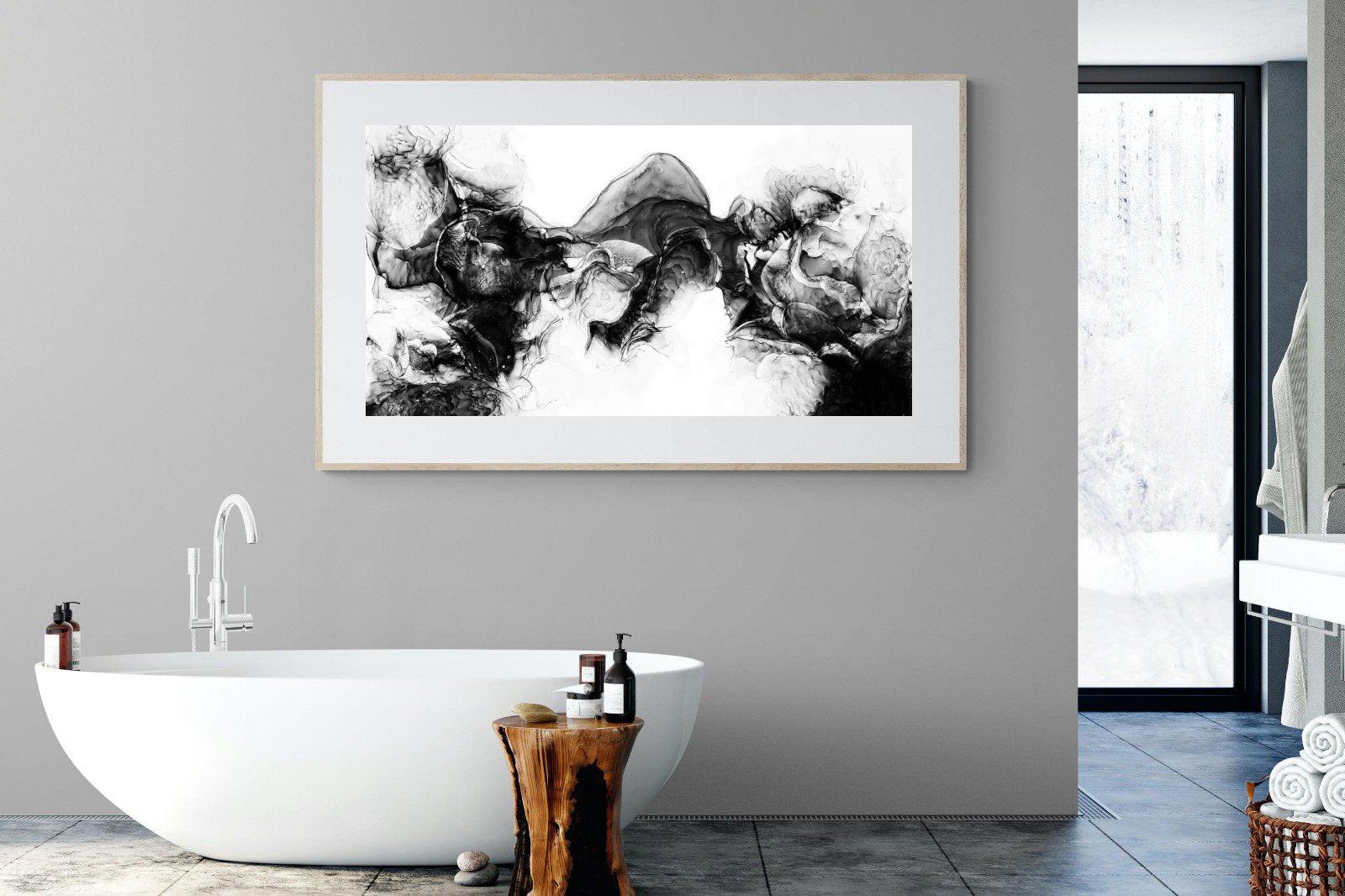 Ink Cloud-Wall_Art-180 x 110cm-Framed Print-Wood-Pixalot