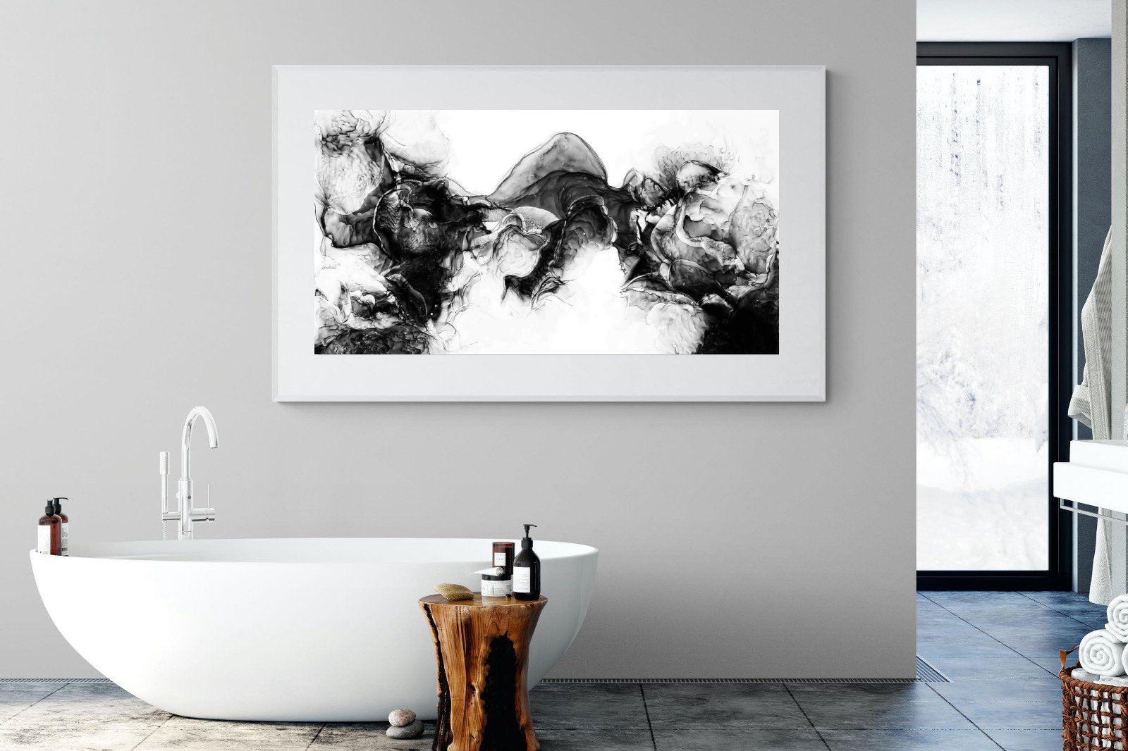 Ink Cloud-Wall_Art-180 x 110cm-Framed Print-White-Pixalot