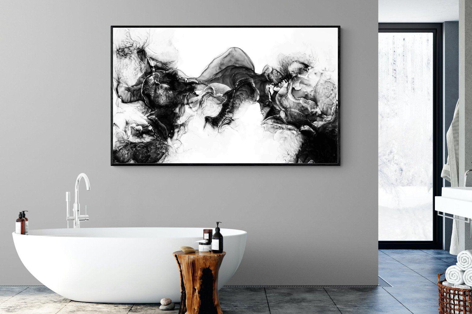 Ink Cloud-Wall_Art-180 x 110cm-Mounted Canvas-Black-Pixalot