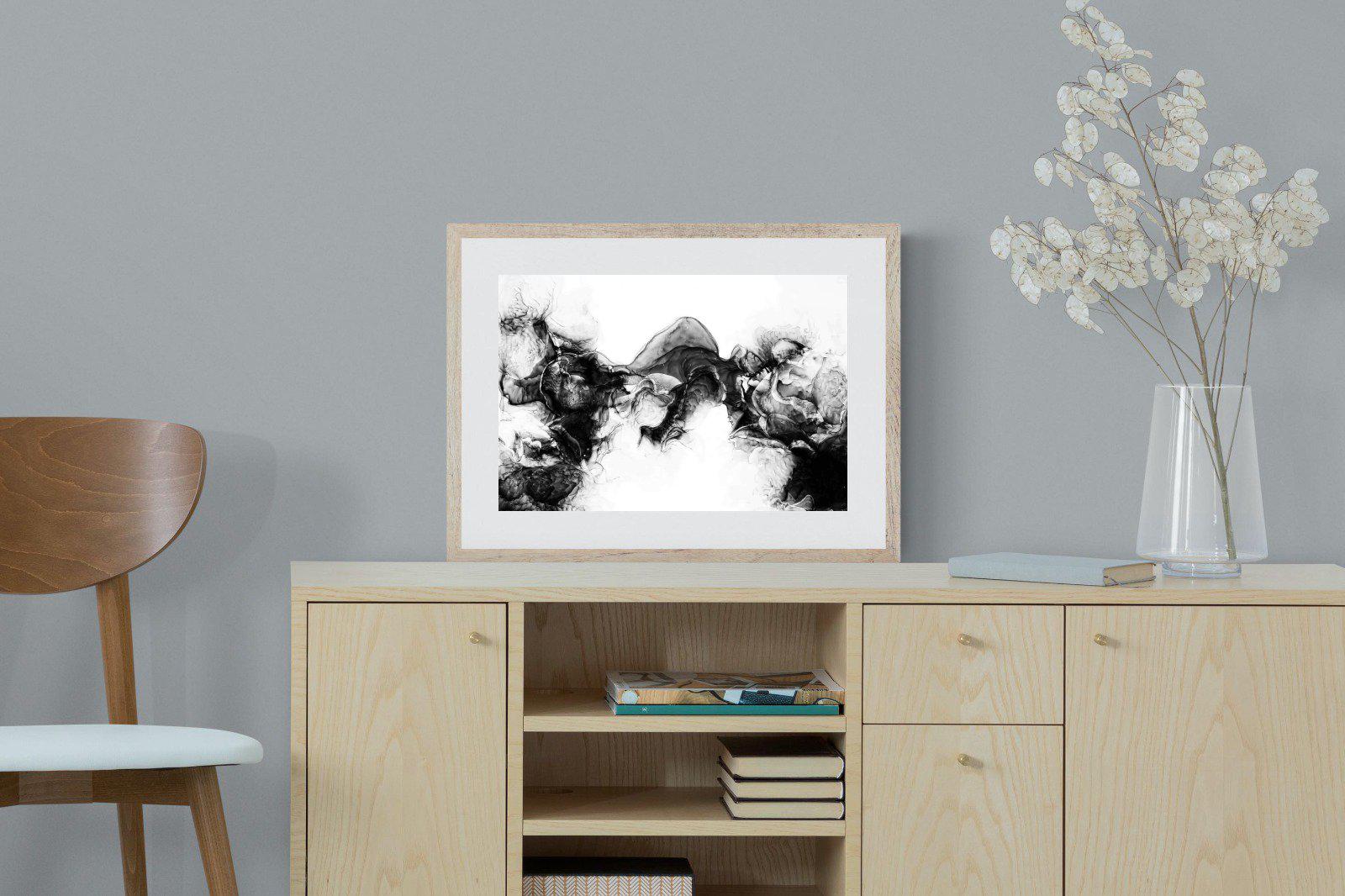 Ink Cloud-Wall_Art-60 x 45cm-Framed Print-Wood-Pixalot