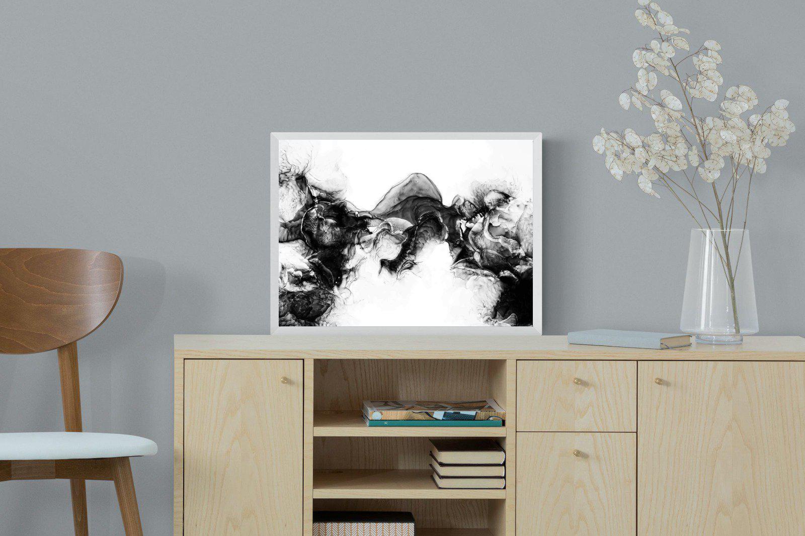 Ink Cloud-Wall_Art-60 x 45cm-Mounted Canvas-White-Pixalot