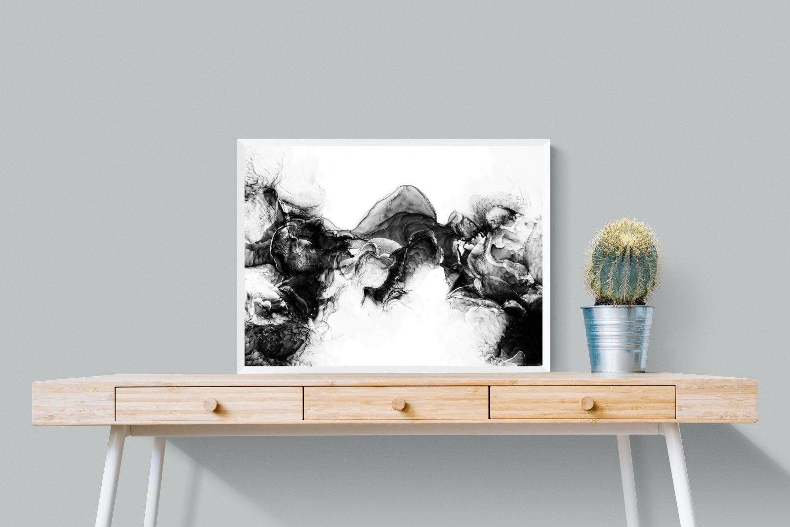 Ink Cloud-Wall_Art-80 x 60cm-Mounted Canvas-White-Pixalot