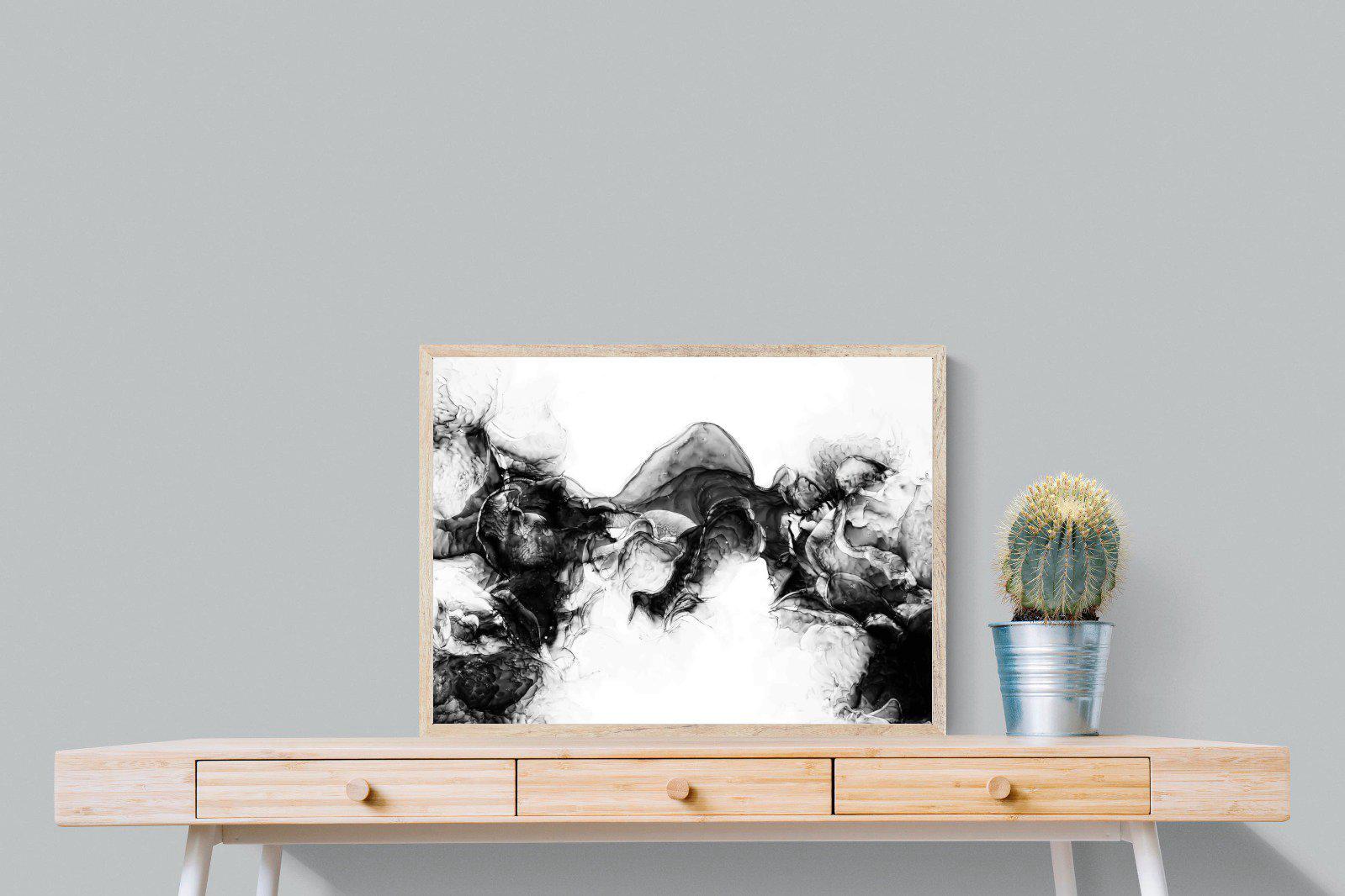 Ink Cloud-Wall_Art-80 x 60cm-Mounted Canvas-Wood-Pixalot