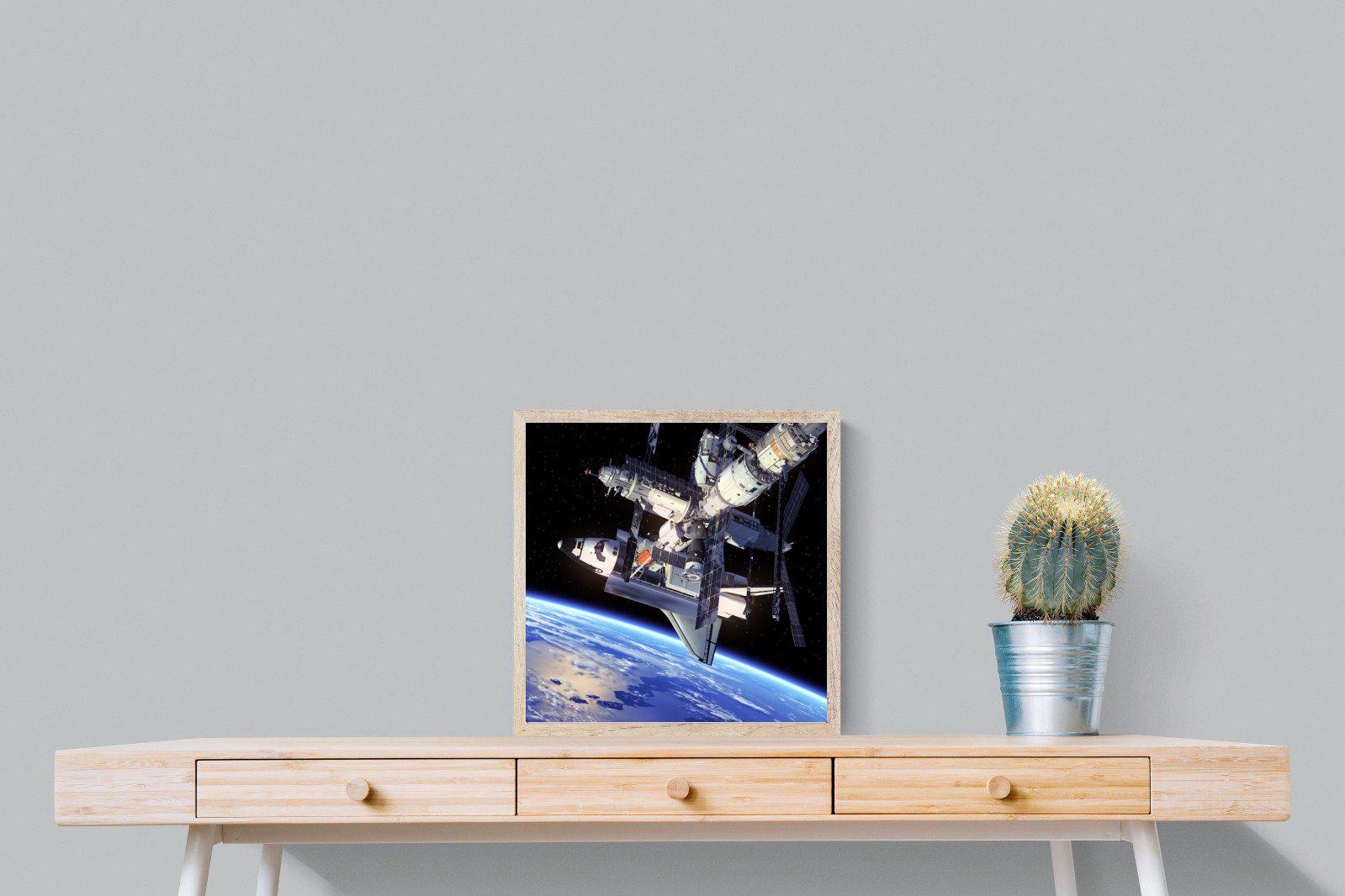 International Space Station-Wall_Art-50 x 50cm-Mounted Canvas-Wood-Pixalot