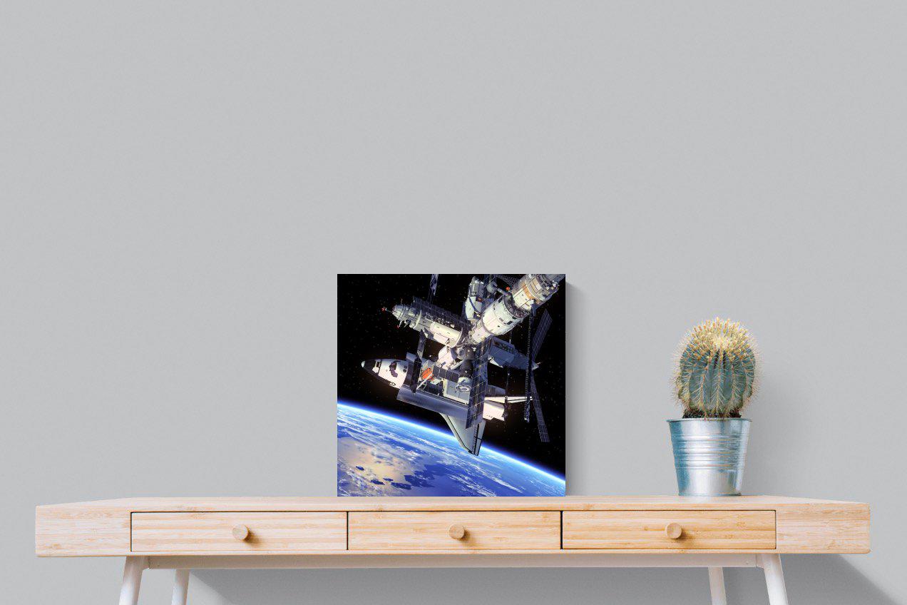International Space Station-Wall_Art-50 x 50cm-Mounted Canvas-No Frame-Pixalot