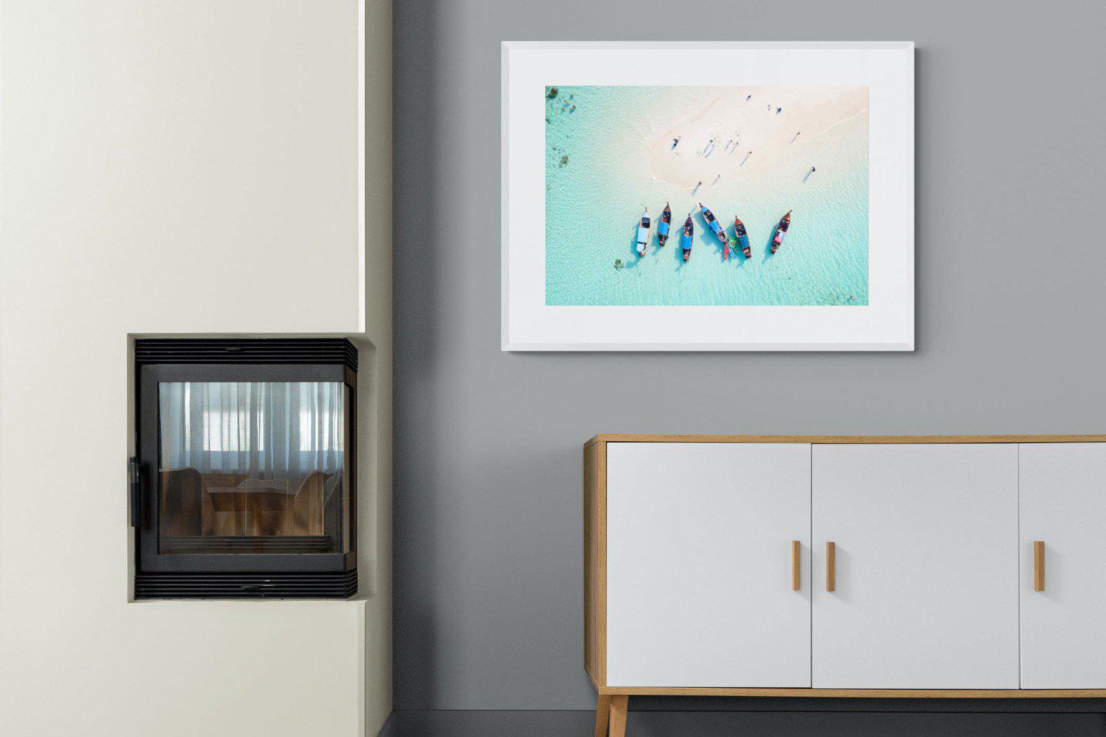 Island Hopping-Wall_Art-100 x 75cm-Framed Print-White-Pixalot