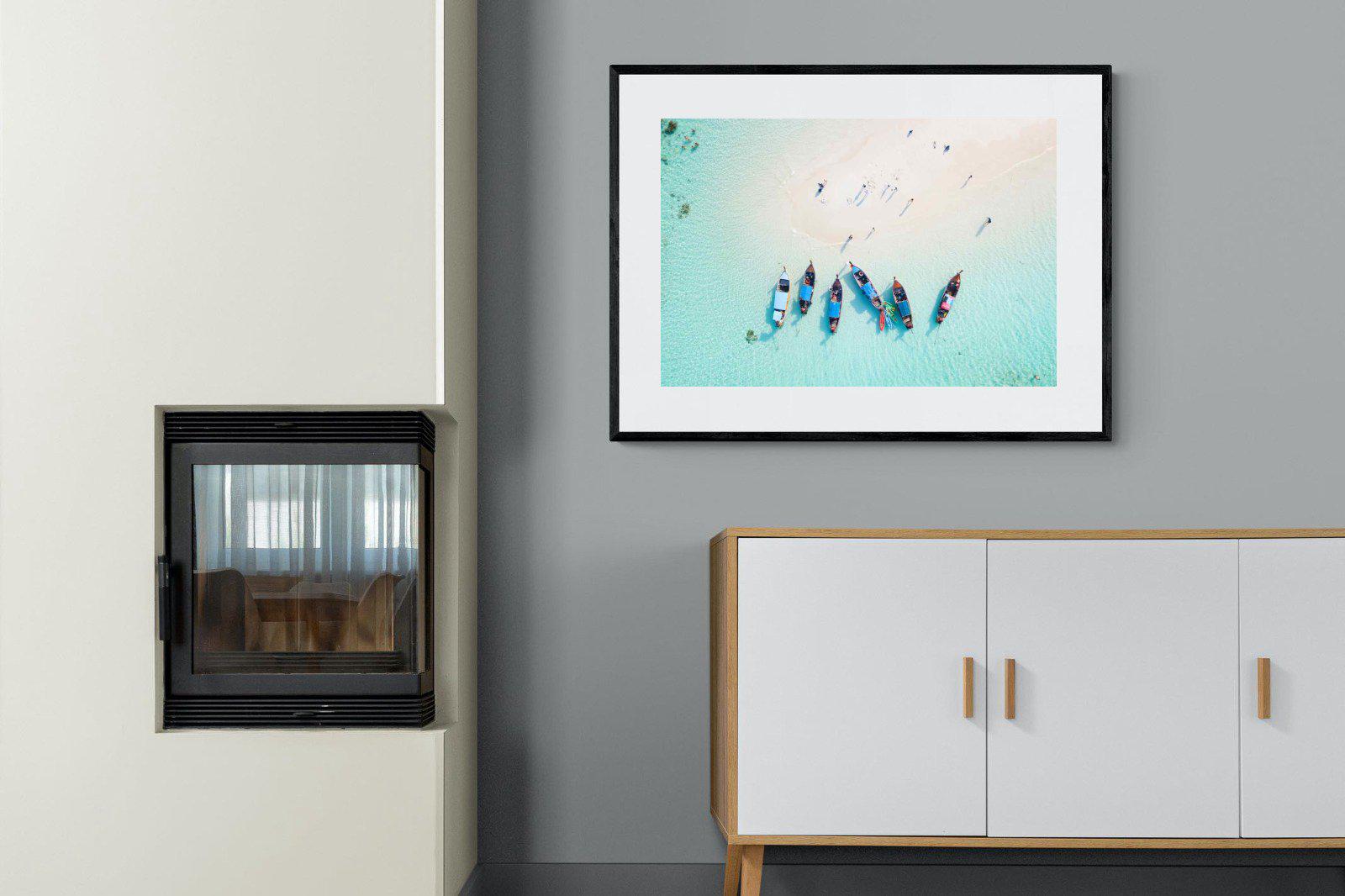 Island Hopping-Wall_Art-100 x 75cm-Framed Print-Black-Pixalot