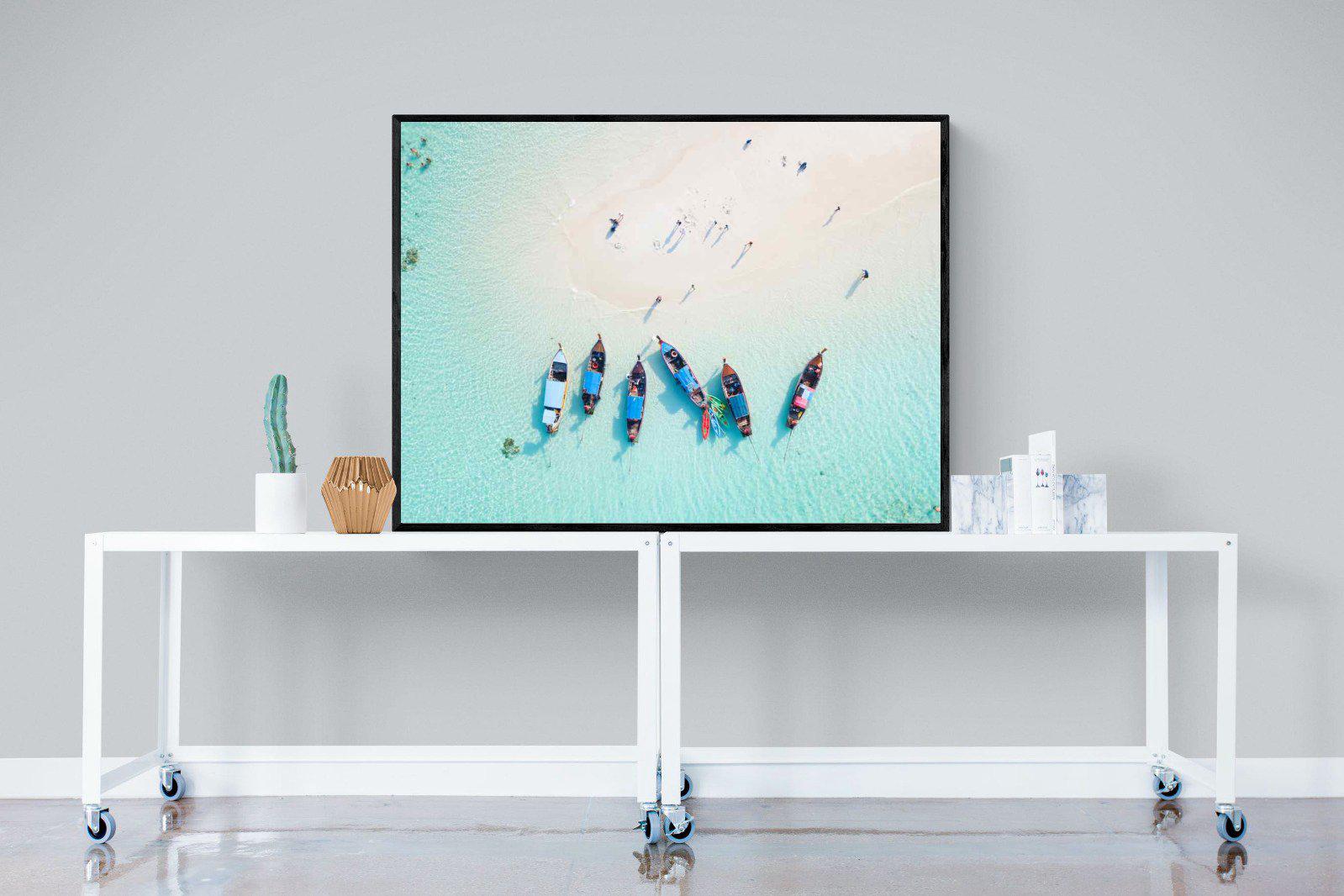Island Hopping-Wall_Art-120 x 90cm-Mounted Canvas-Black-Pixalot