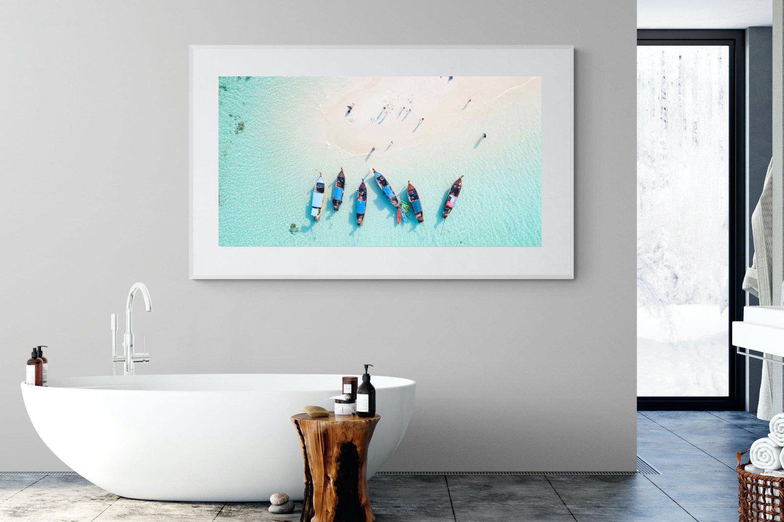 Island Hopping-Wall_Art-180 x 110cm-Framed Print-White-Pixalot