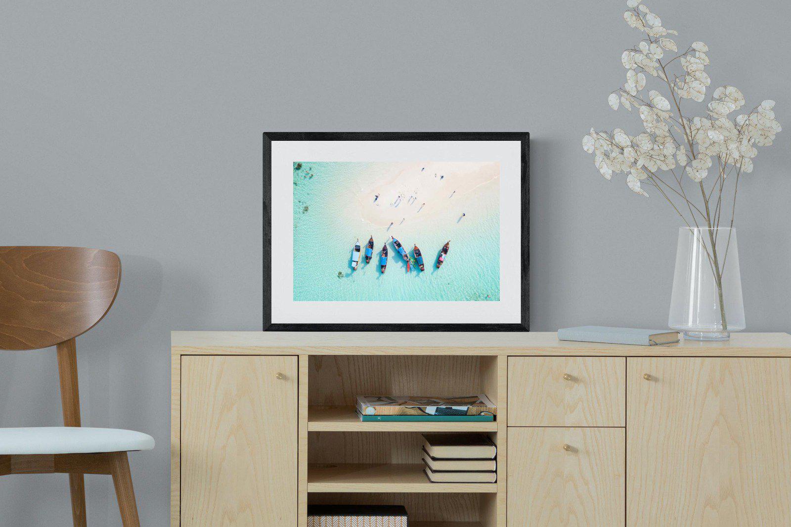 Island Hopping-Wall_Art-60 x 45cm-Framed Print-Black-Pixalot