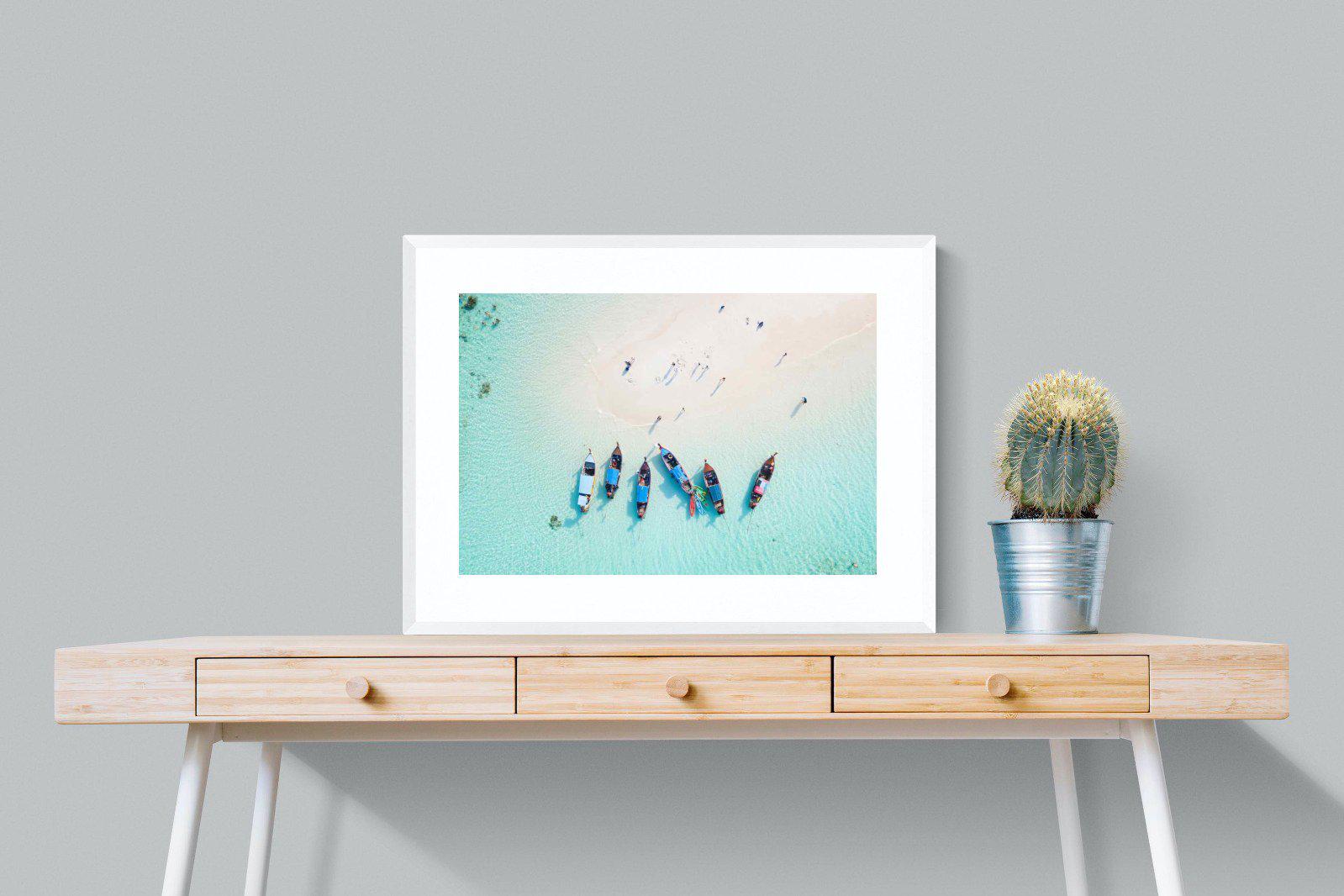 Island Hopping-Wall_Art-80 x 60cm-Framed Print-White-Pixalot
