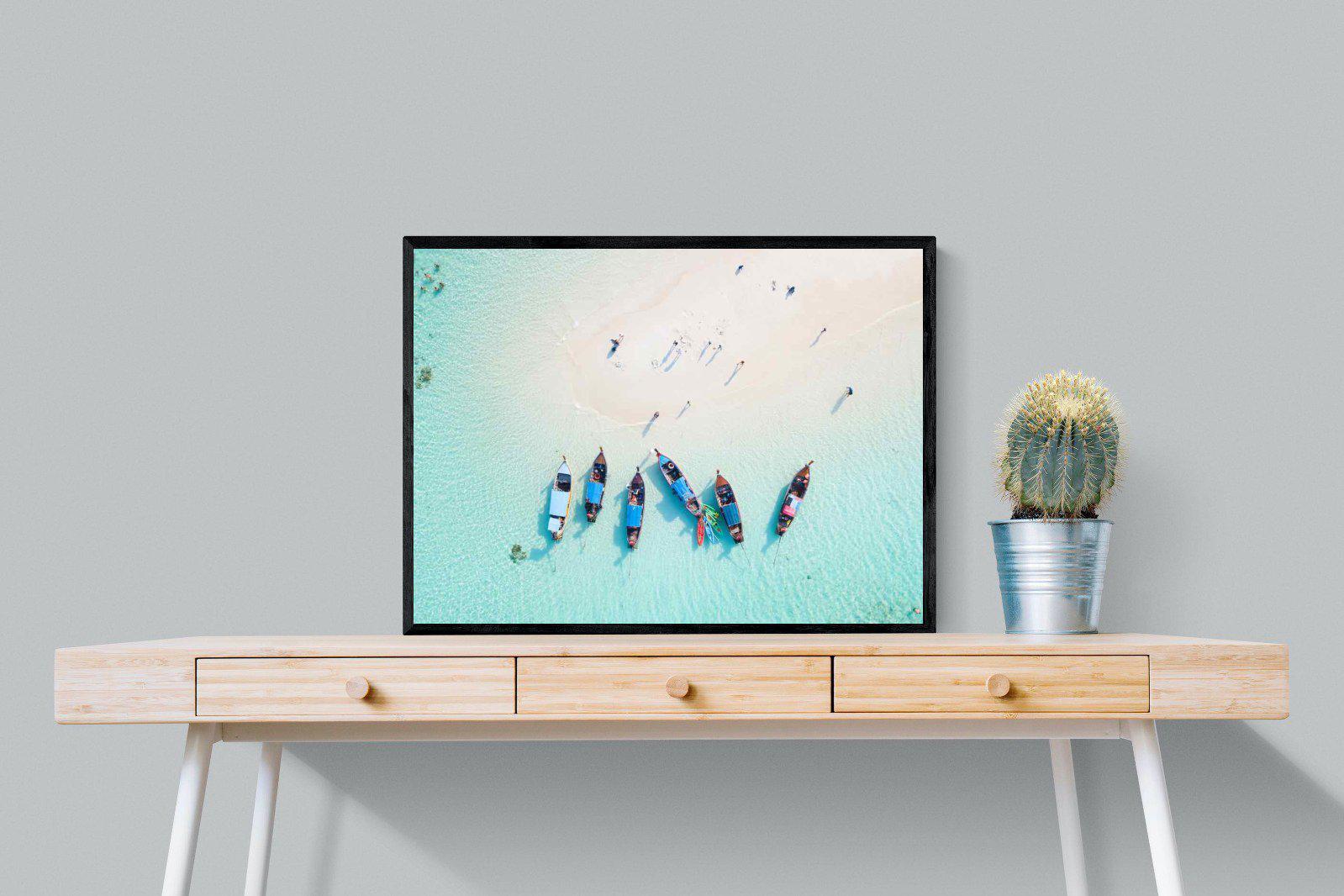 Island Hopping-Wall_Art-80 x 60cm-Mounted Canvas-Black-Pixalot