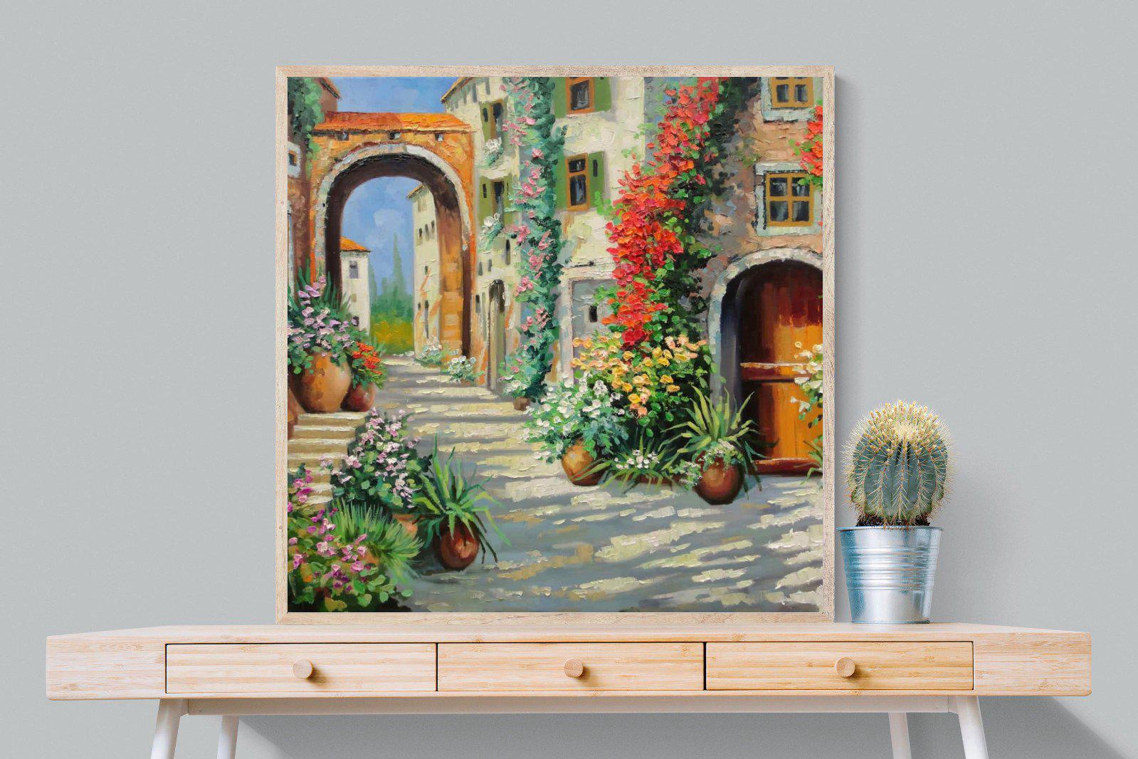 Italian Oil-Wall_Art-100 x 100cm-Mounted Canvas-Wood-Pixalot
