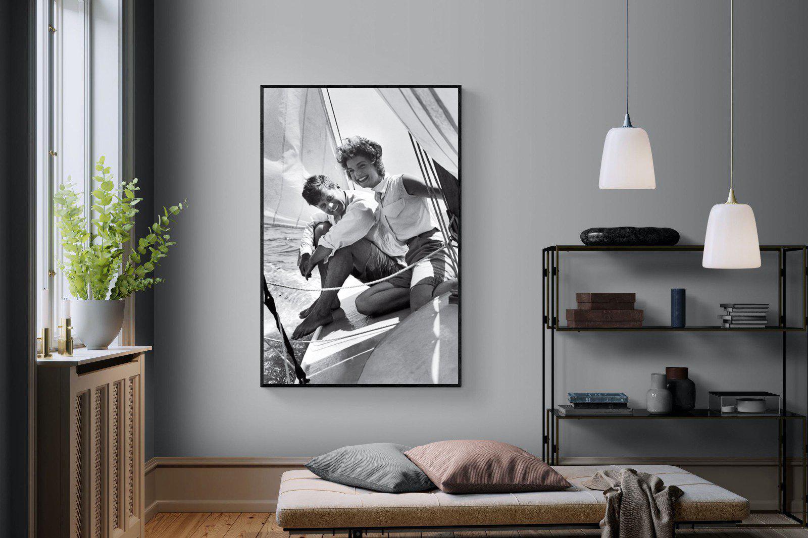 JFK-Wall_Art-120 x 180cm-Mounted Canvas-Black-Pixalot