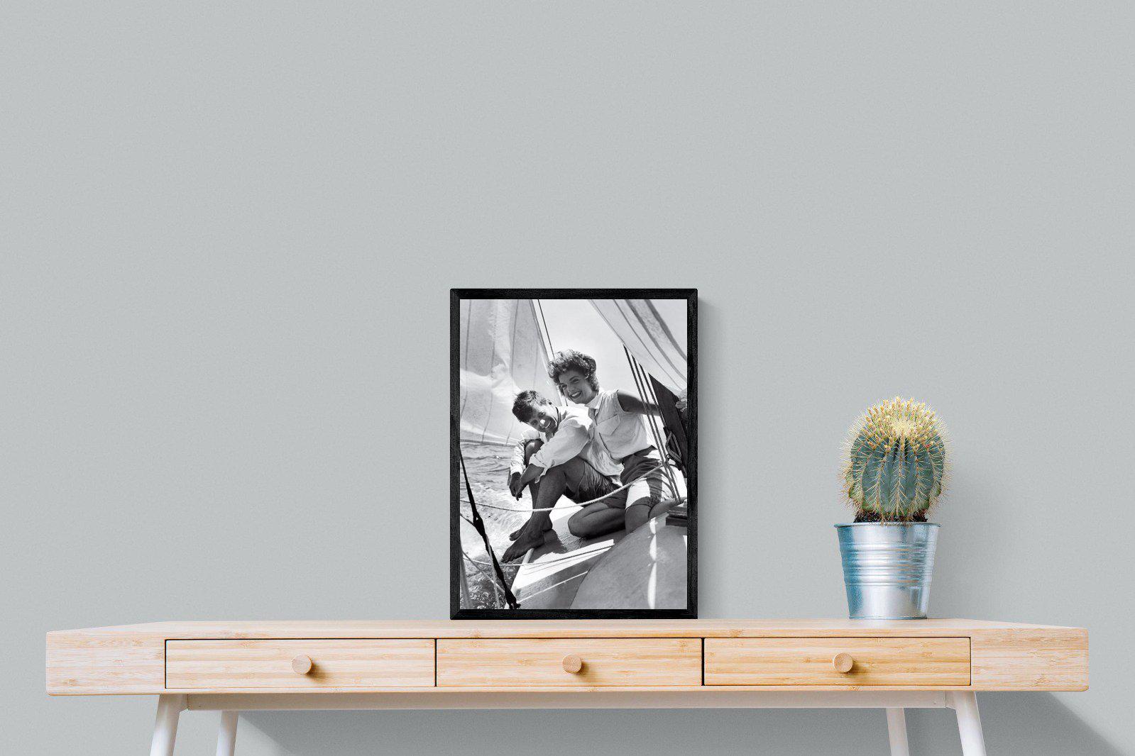 JFK-Wall_Art-45 x 60cm-Mounted Canvas-Black-Pixalot