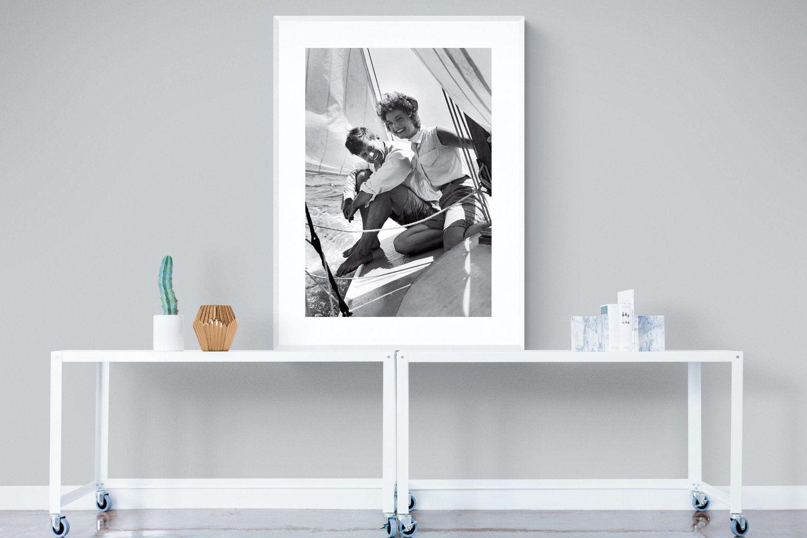 JFK-Wall_Art-90 x 120cm-Framed Print-White-Pixalot