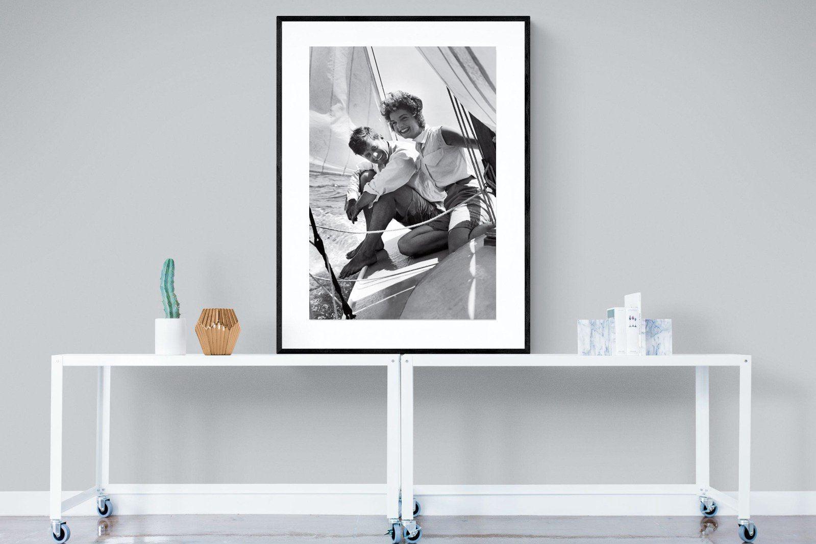 JFK-Wall_Art-90 x 120cm-Framed Print-Black-Pixalot