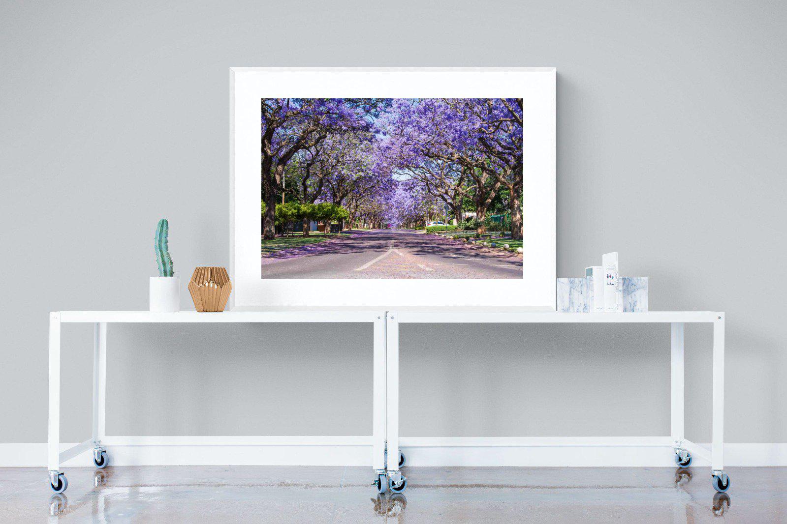 Jacaranda-Wall_Art-120 x 90cm-Framed Print-White-Pixalot