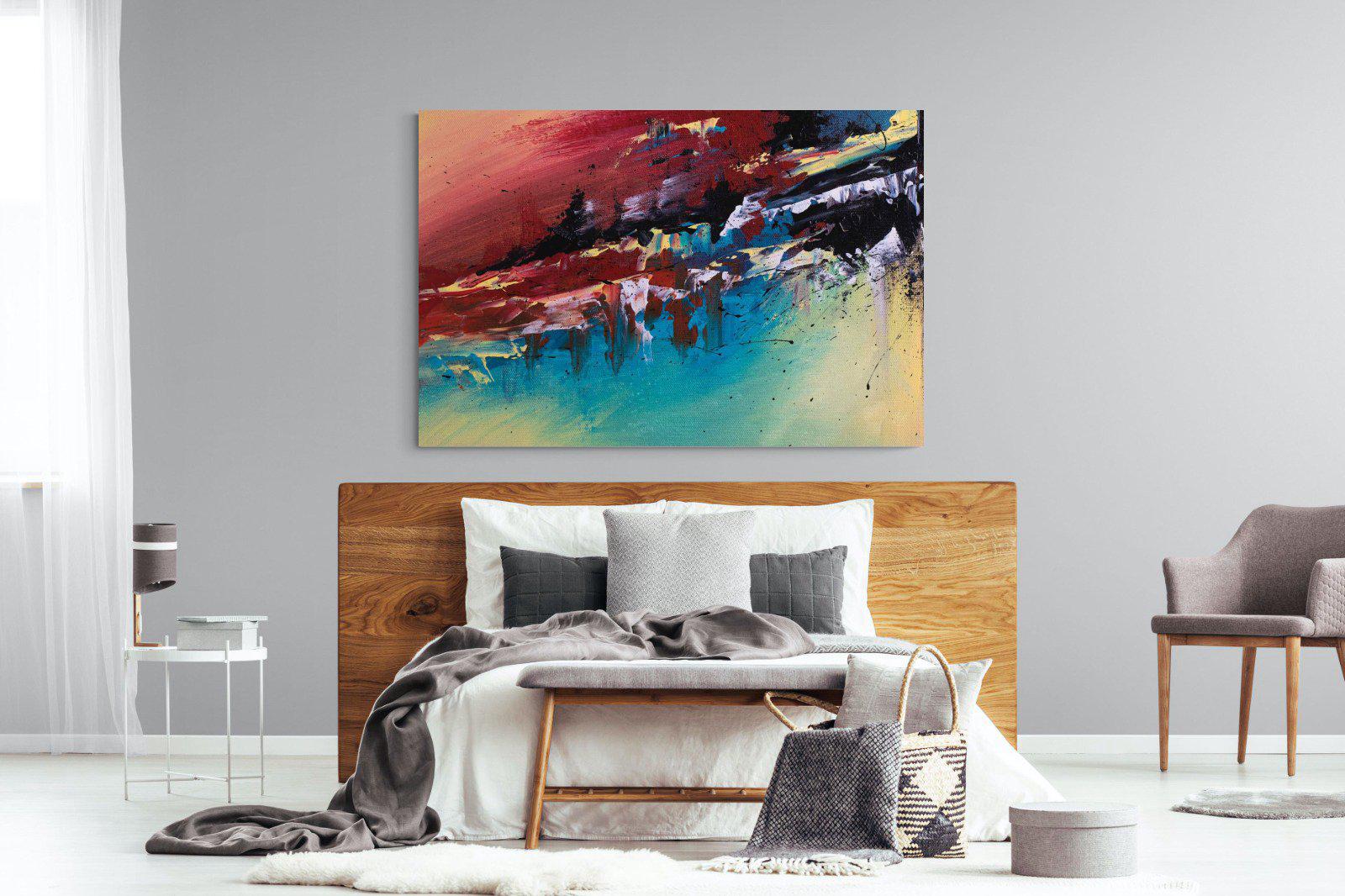 Jagged-Wall_Art-150 x 100cm-Mounted Canvas-No Frame-Pixalot
