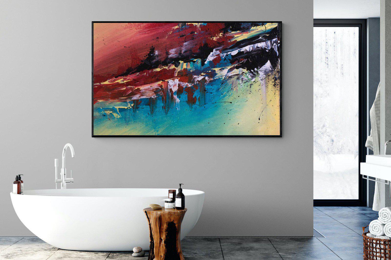 Jagged-Wall_Art-180 x 110cm-Mounted Canvas-Black-Pixalot