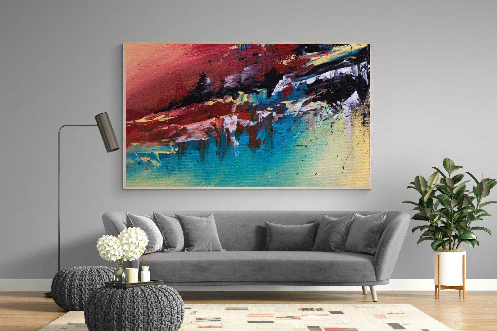 Jagged-Wall_Art-220 x 130cm-Mounted Canvas-Wood-Pixalot