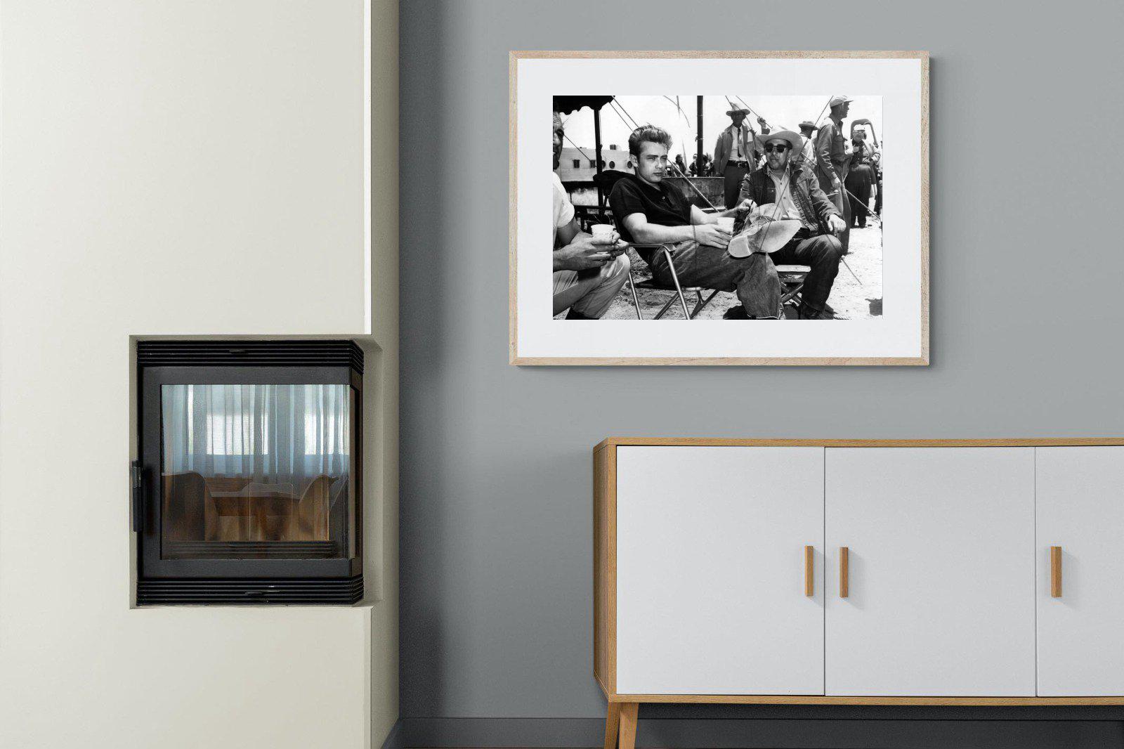 James Dean-Wall_Art-100 x 75cm-Framed Print-Wood-Pixalot
