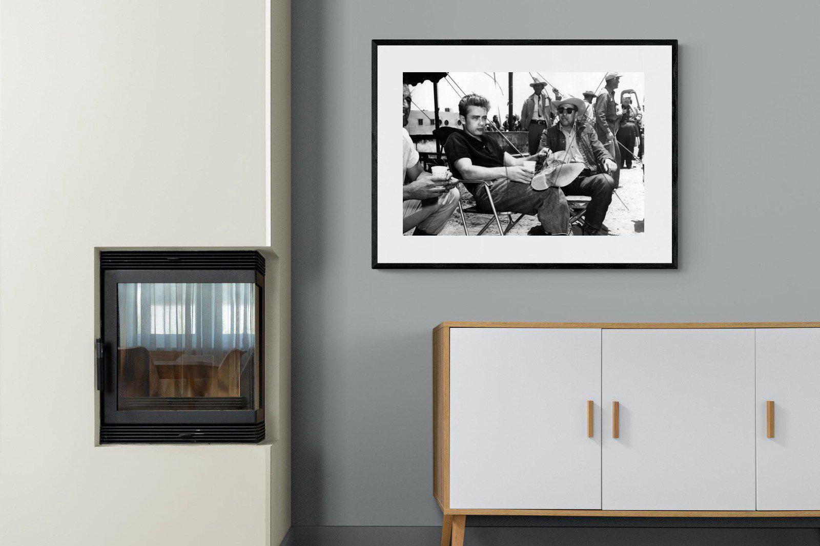 James Dean-Wall_Art-100 x 75cm-Framed Print-Black-Pixalot